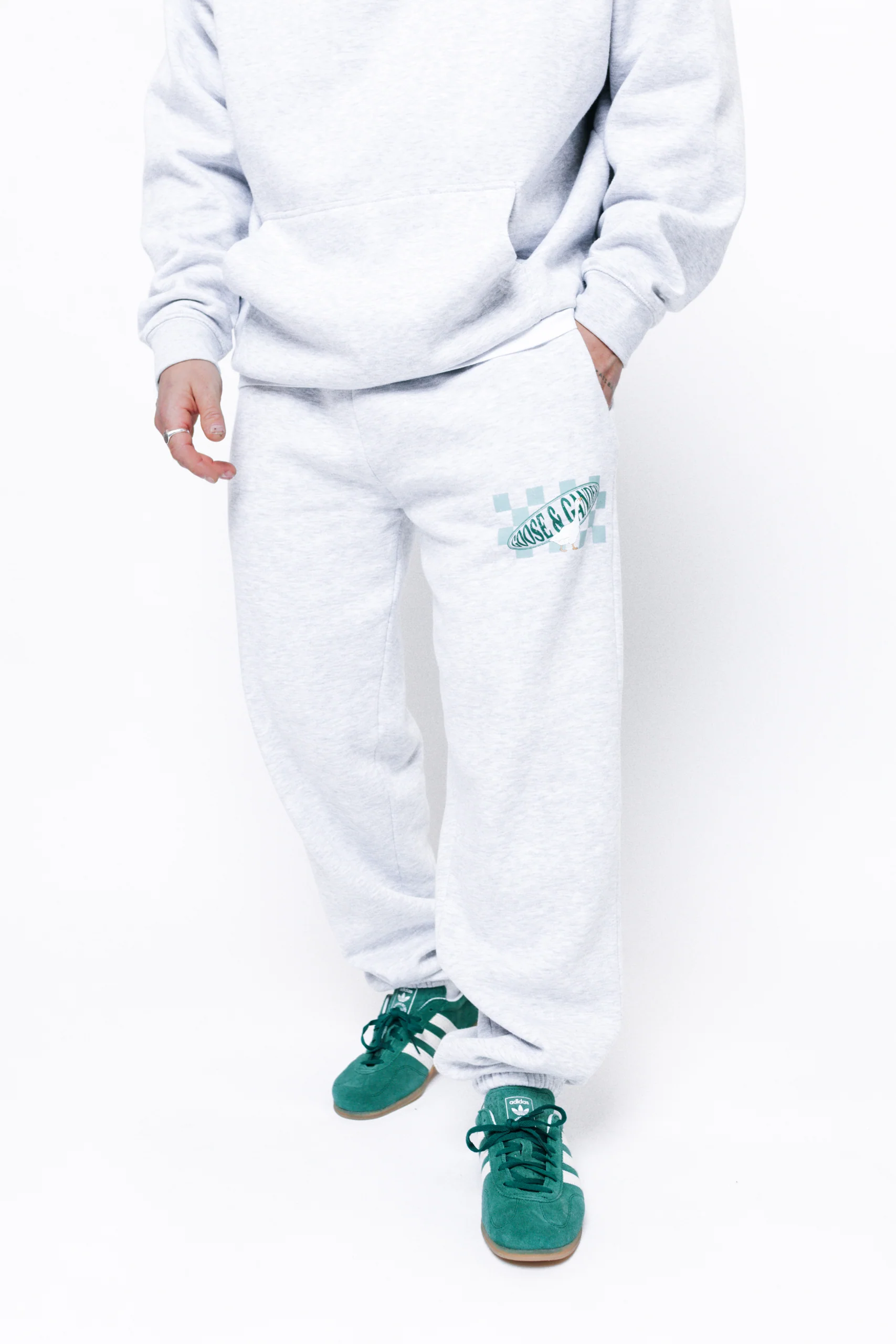 L&L Checkered Joggers - Ash Grey - Image 4