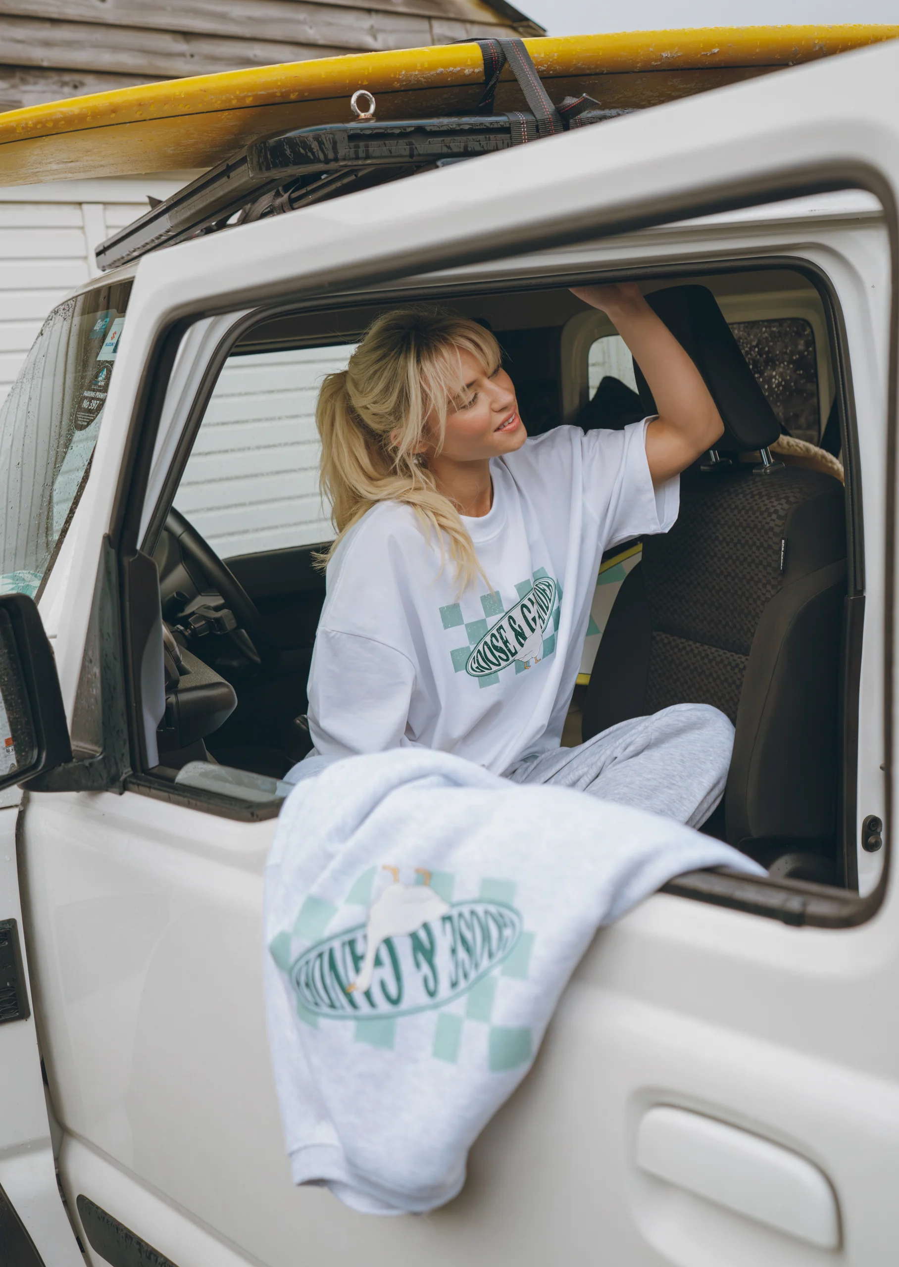 L&L Checkered Printed Tee - White - Image 6