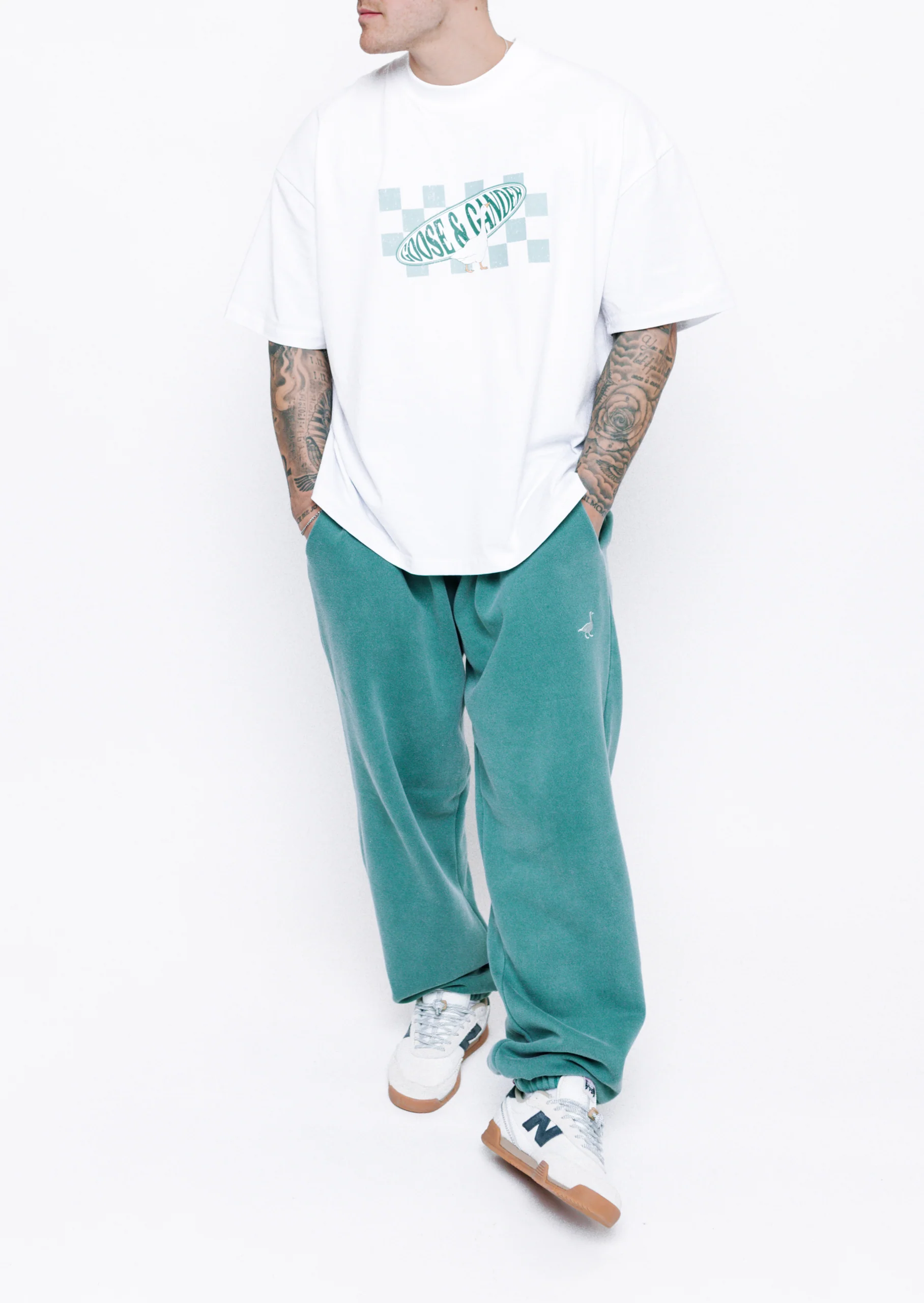 L&L Checkered Printed Tee - White - Image 7