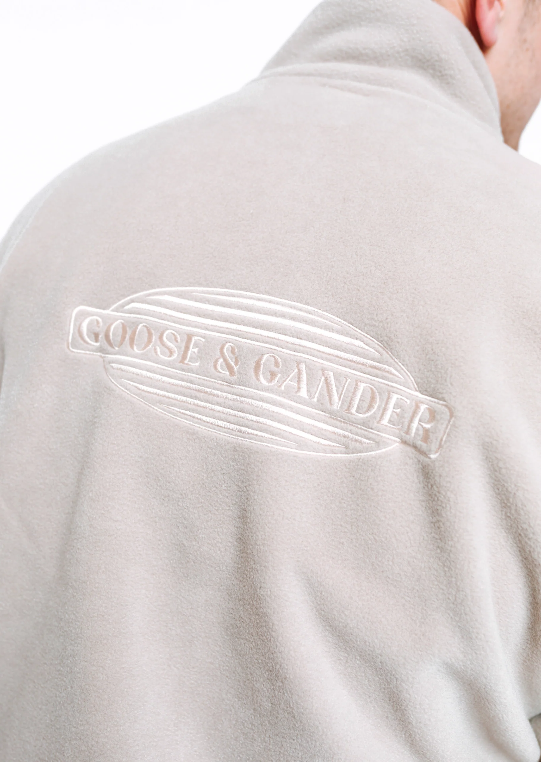 L&L Oval Embroidered Full Zip Fleece - Sand - Image 13