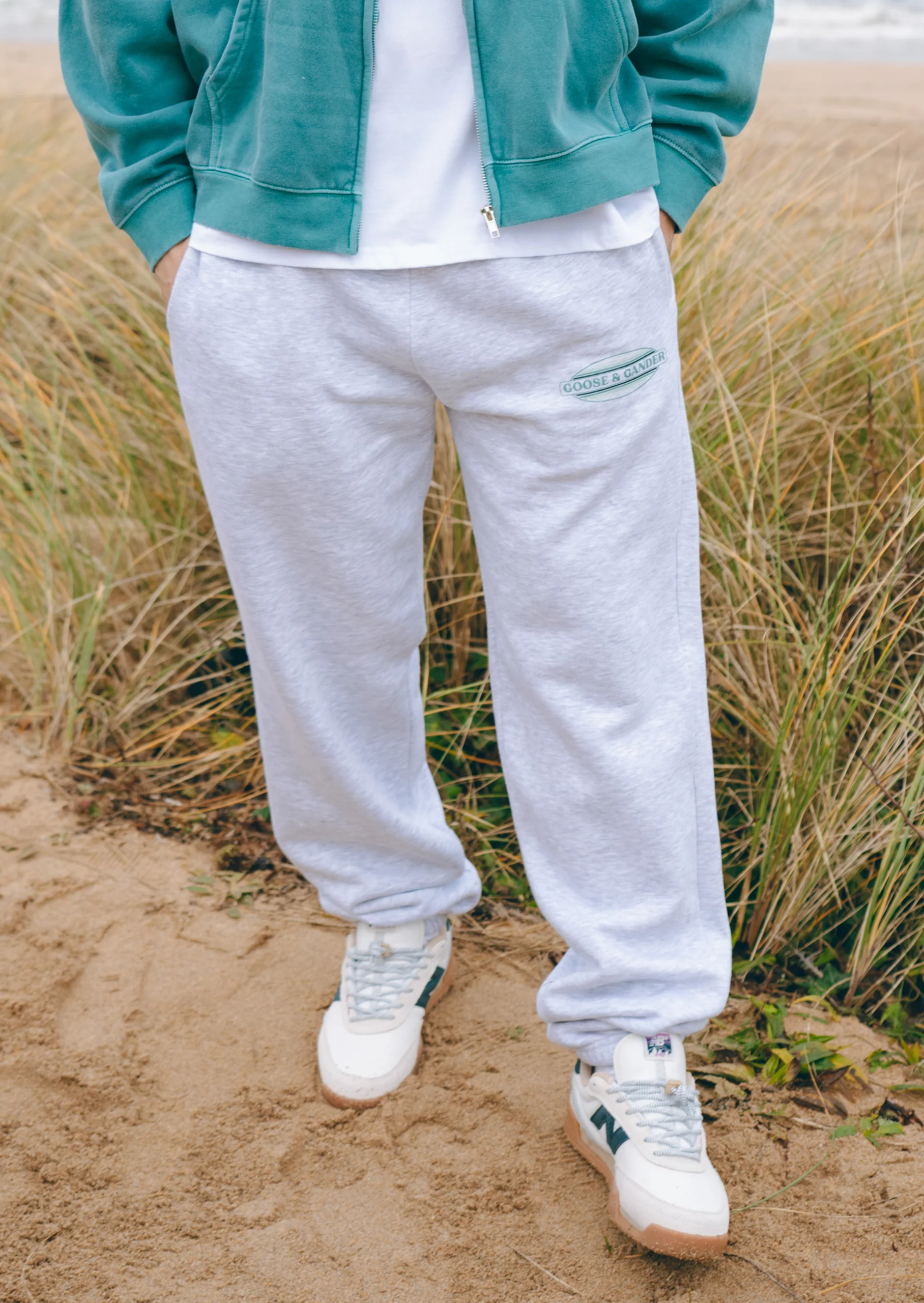 L&L Oval Printed Joggers - Ash Grey - Image 2