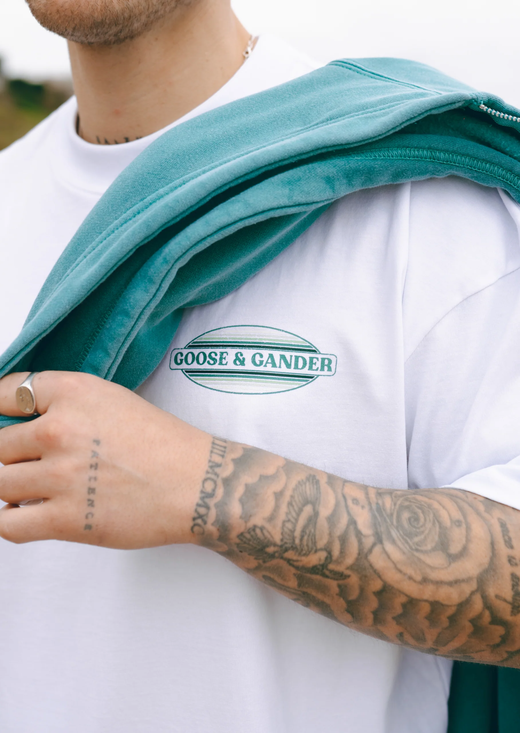 L&L Oval Printed Tee - White - Image 2