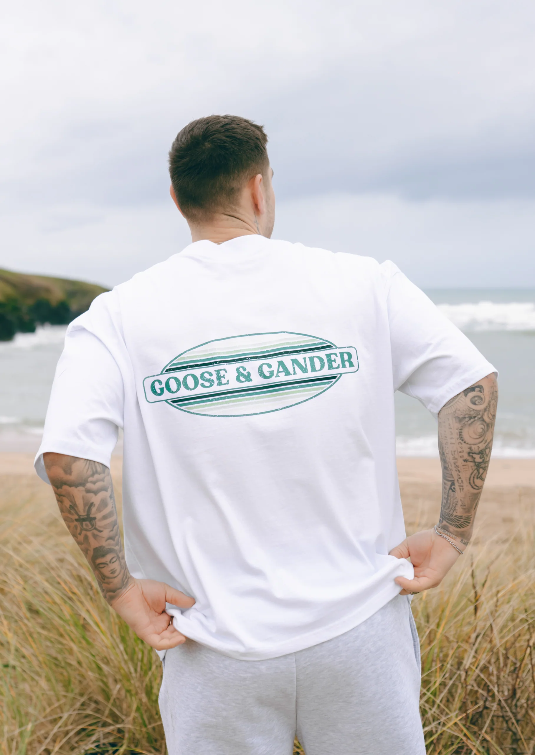 L&L Oval Printed Tee - White - Image 5