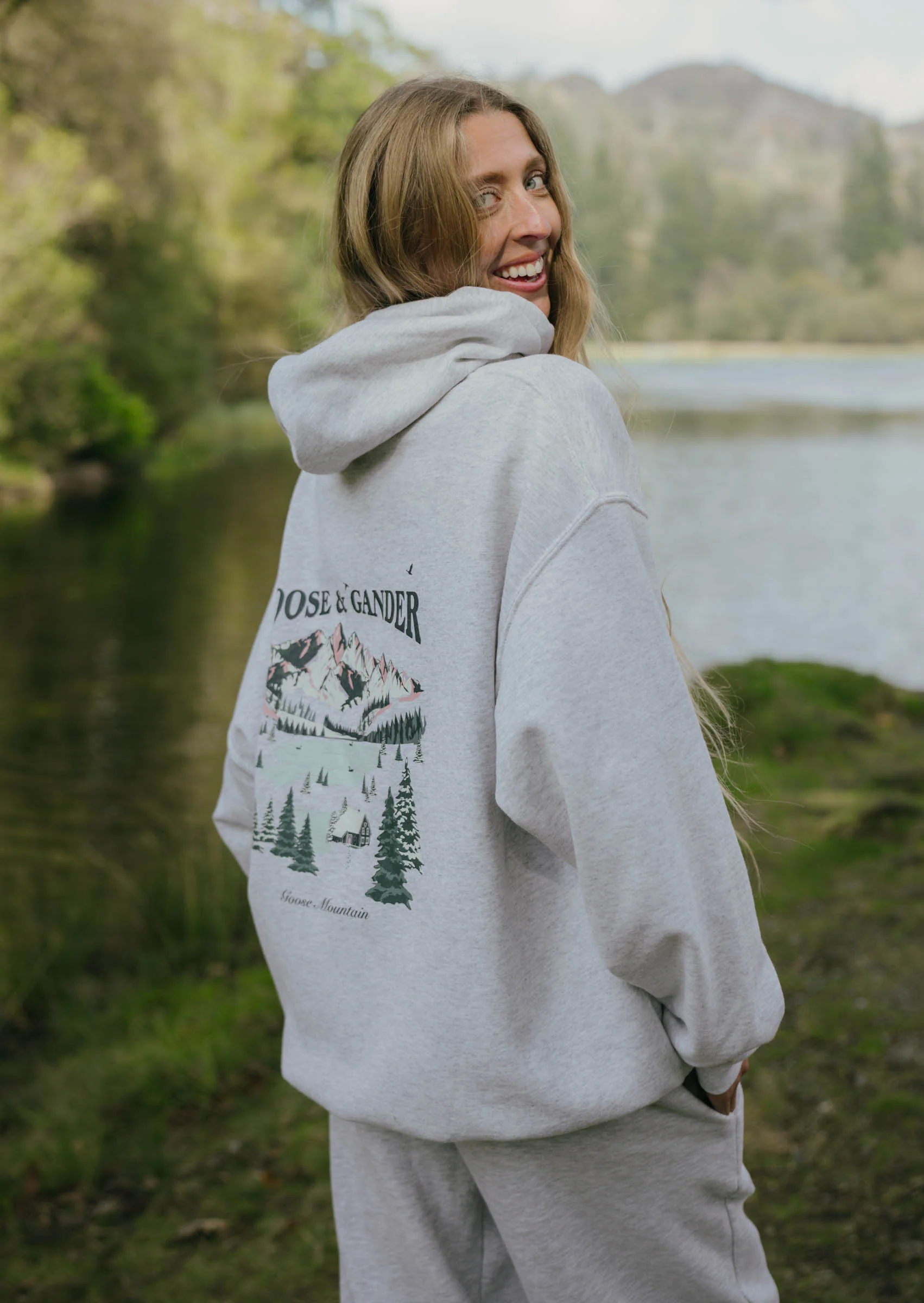 Mountain Hoodie - Ash Grey - Image 10