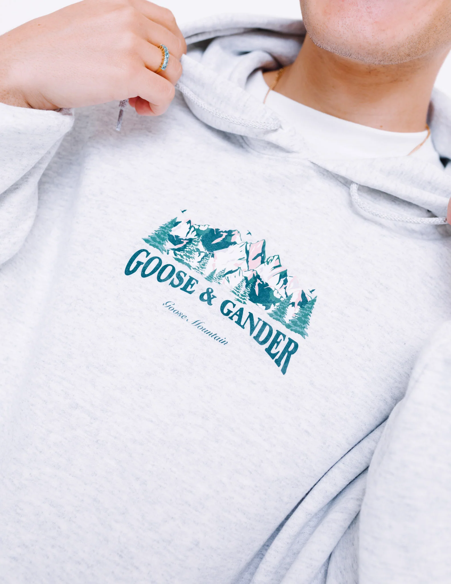 Mountain Hoodie - Ash Grey - Image 11