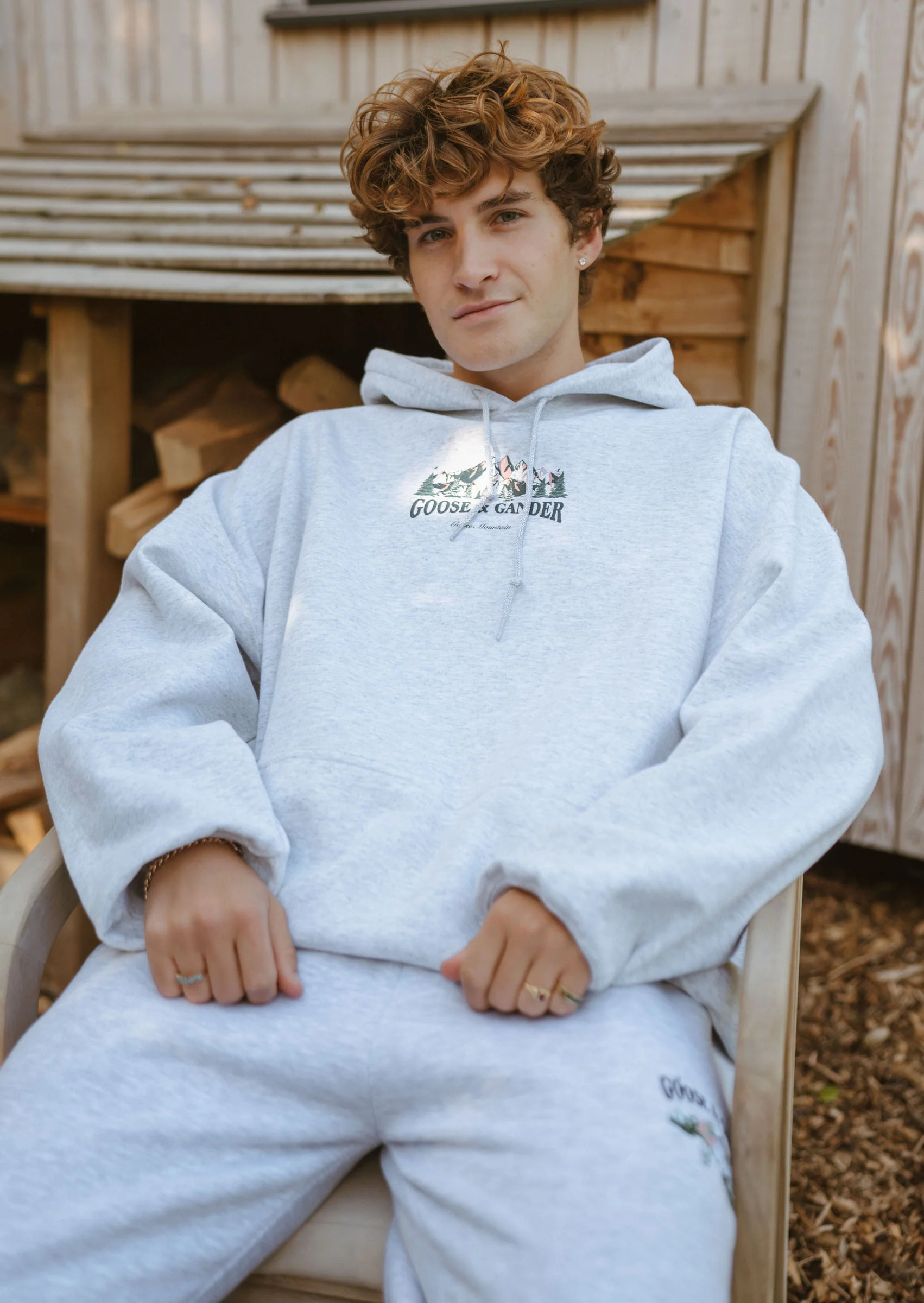 Mountain Hoodie - Ash Grey - Image 2