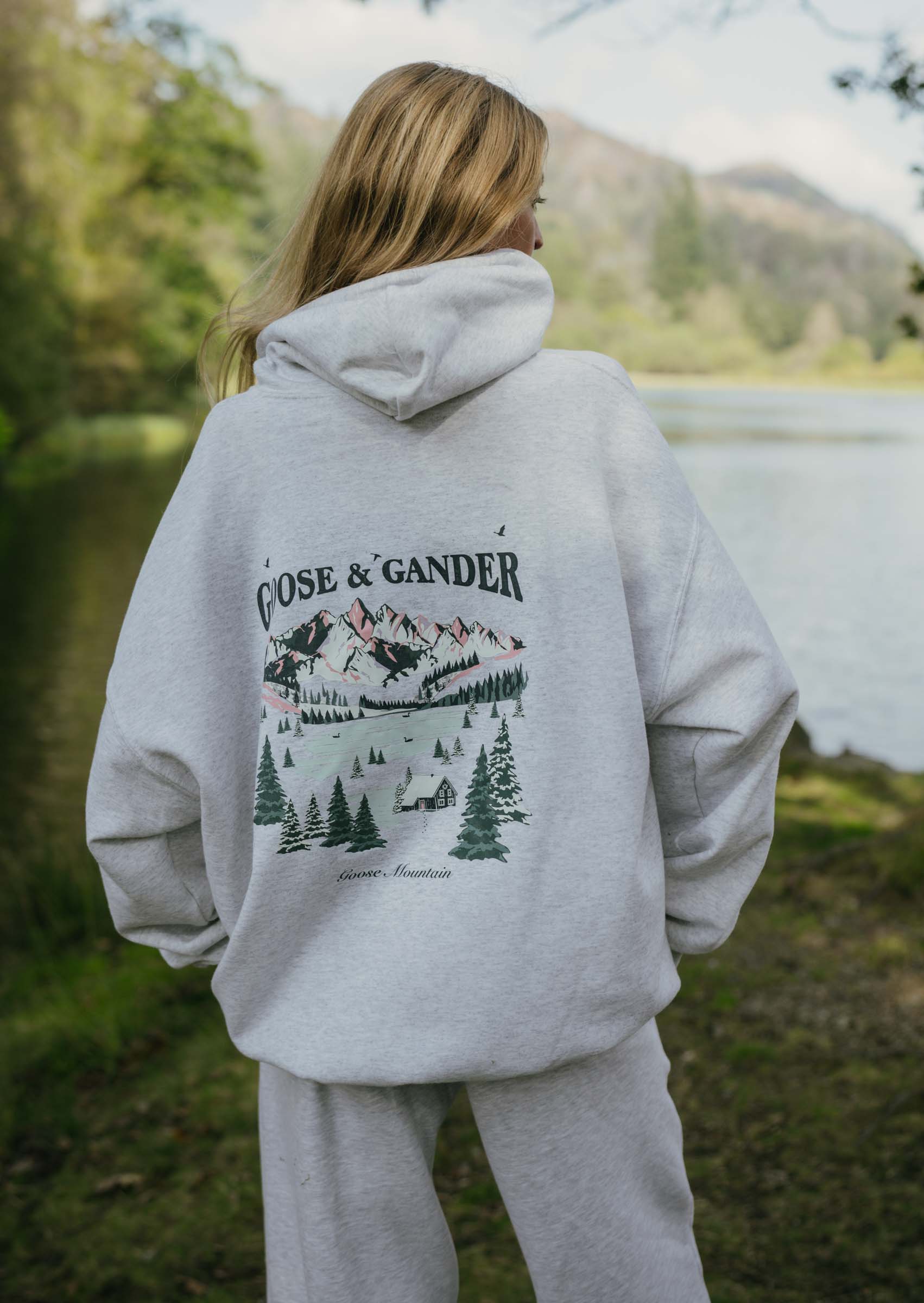 Mountain Hoodie - Ash Grey - Image 3