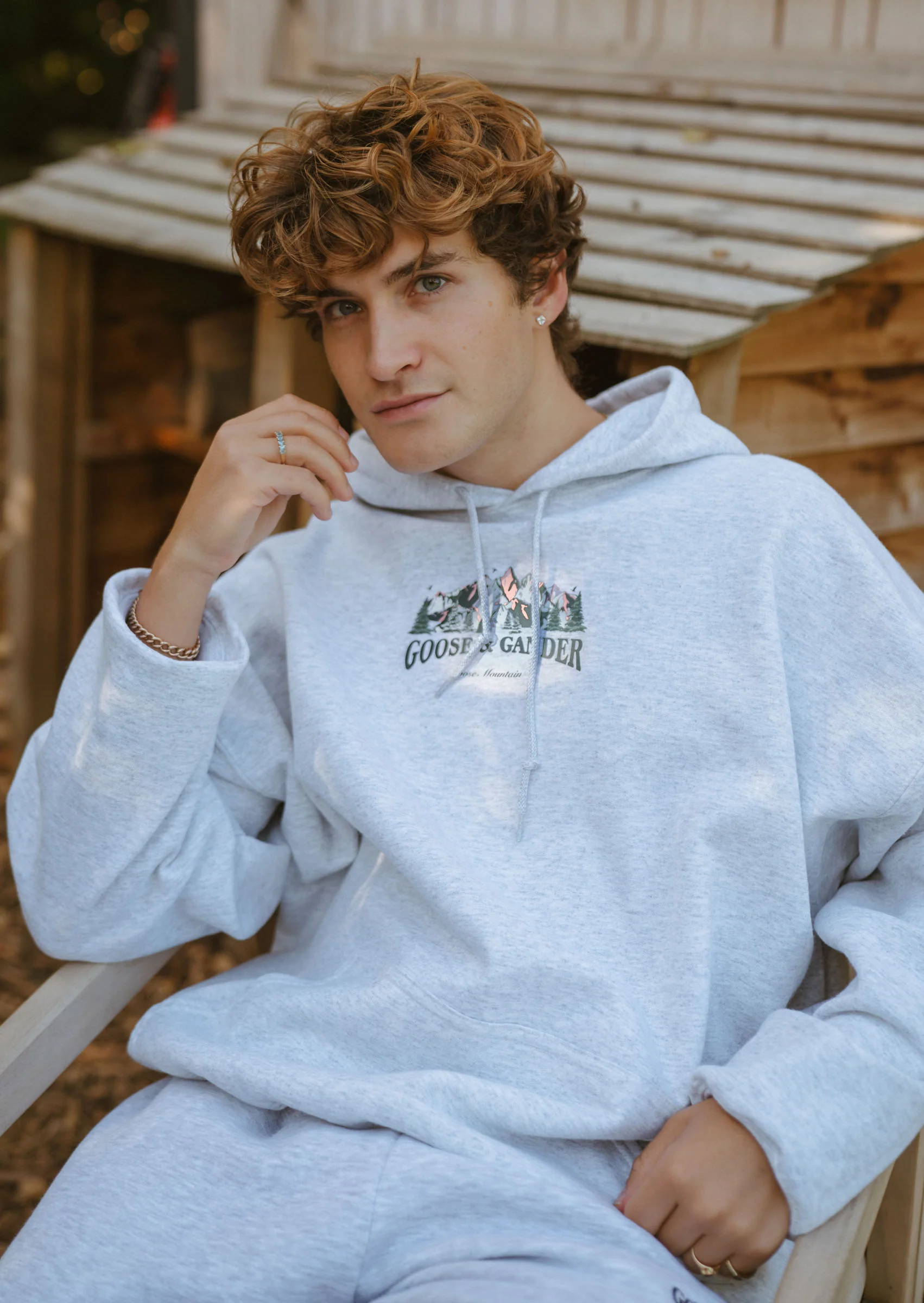 Mountain Hoodie - Ash Grey - Image 5