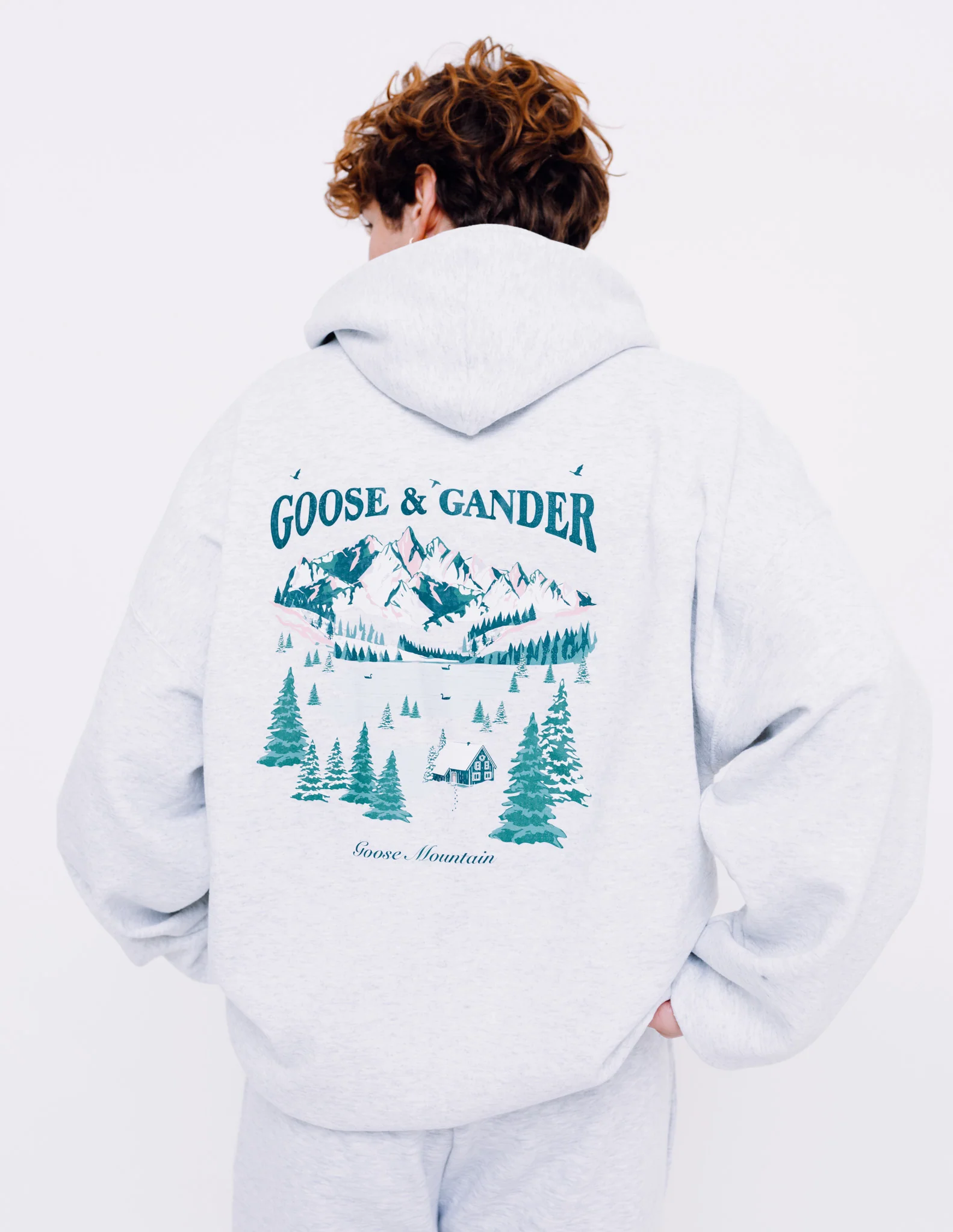 Mountain Hoodie - Ash Grey - Image 6