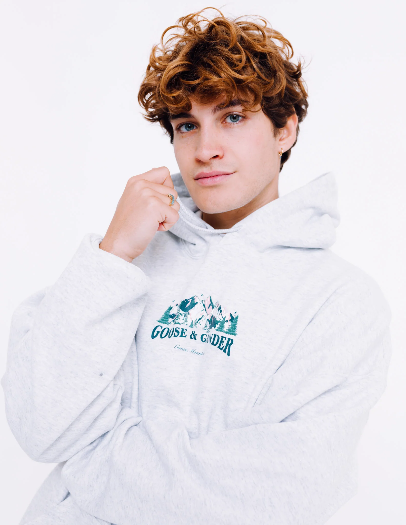 Mountain Hoodie - Ash Grey - Image 8