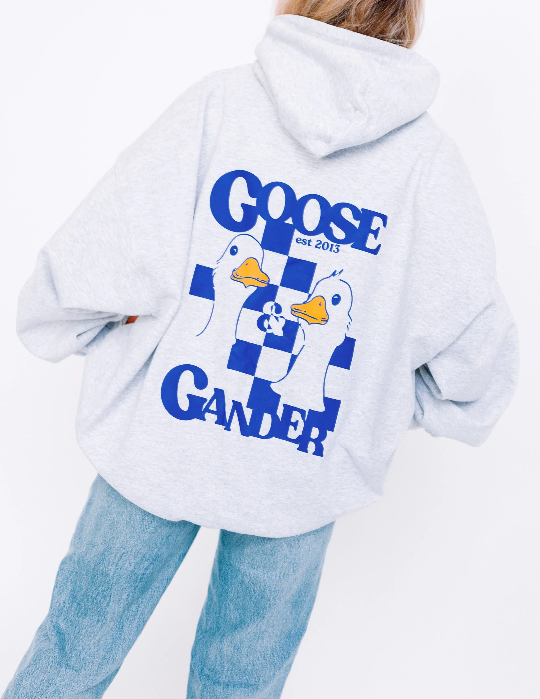 Goose Gambit Printed Hoodie - Ash Grey - Image 3
