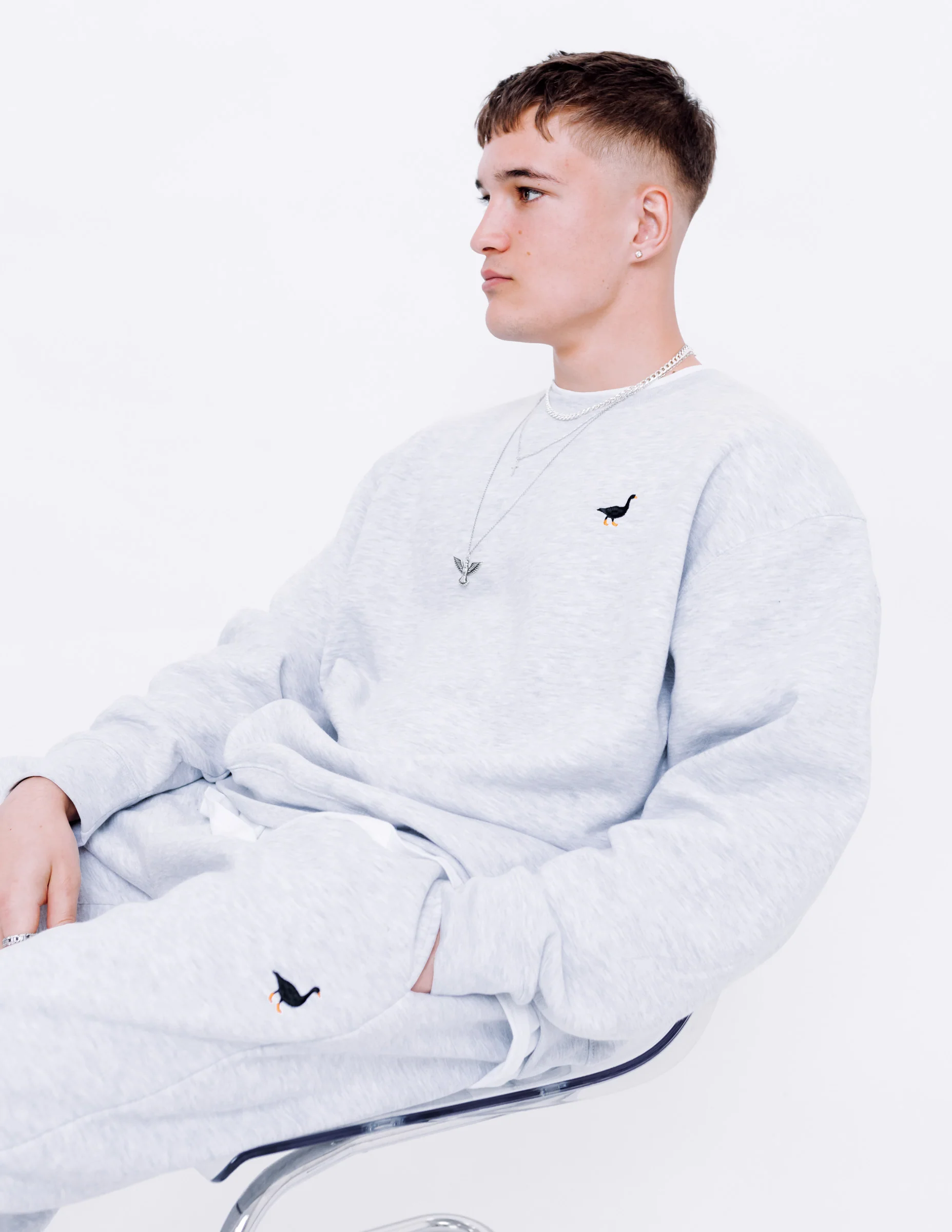 Premium Goose Sweatshirt - Ash Grey - Image 13