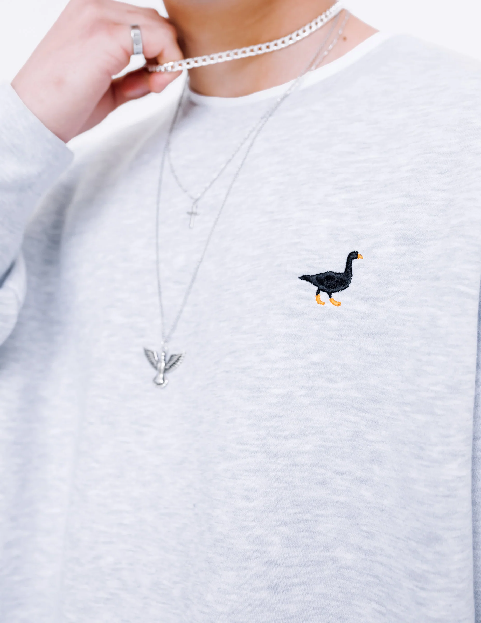 Premium Goose Sweatshirt - Ash Grey - Image 4