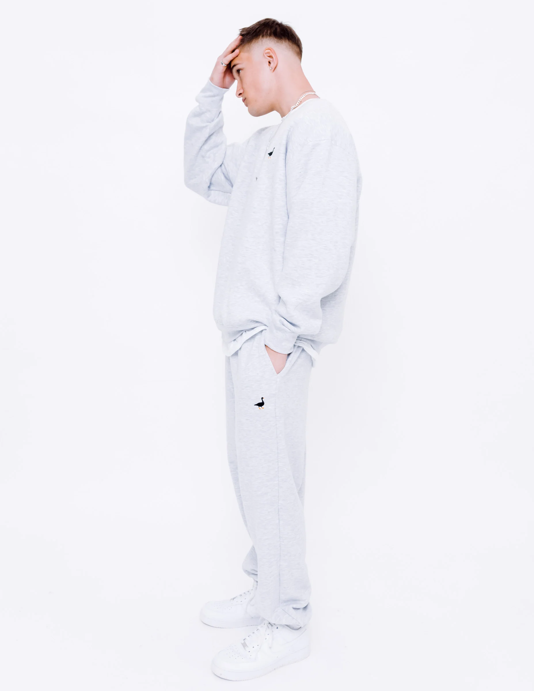 Premium Goose Sweatshirt - Ash Grey - Image 7