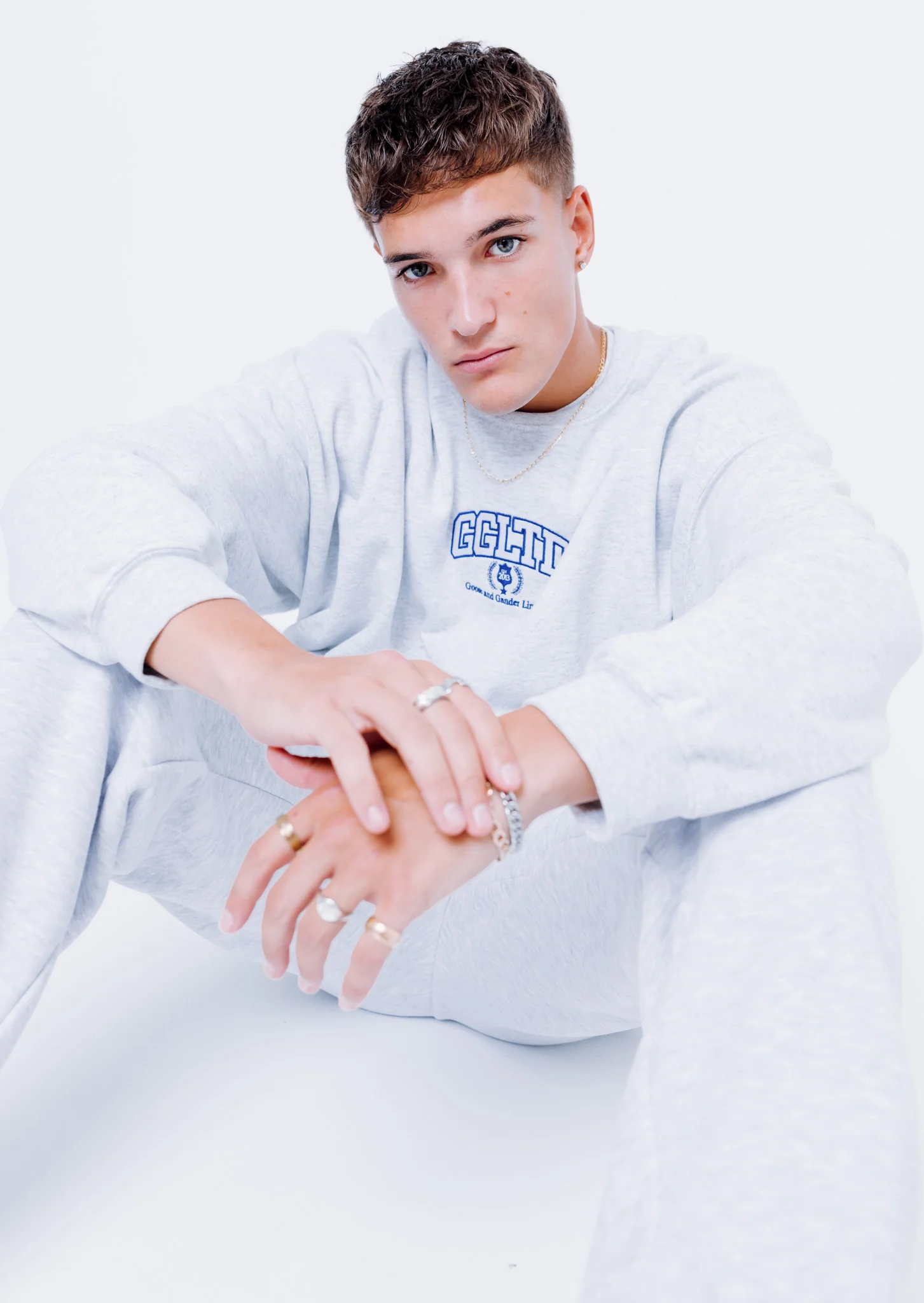 Varsity Sweatshirt - Ash Grey - Image 2