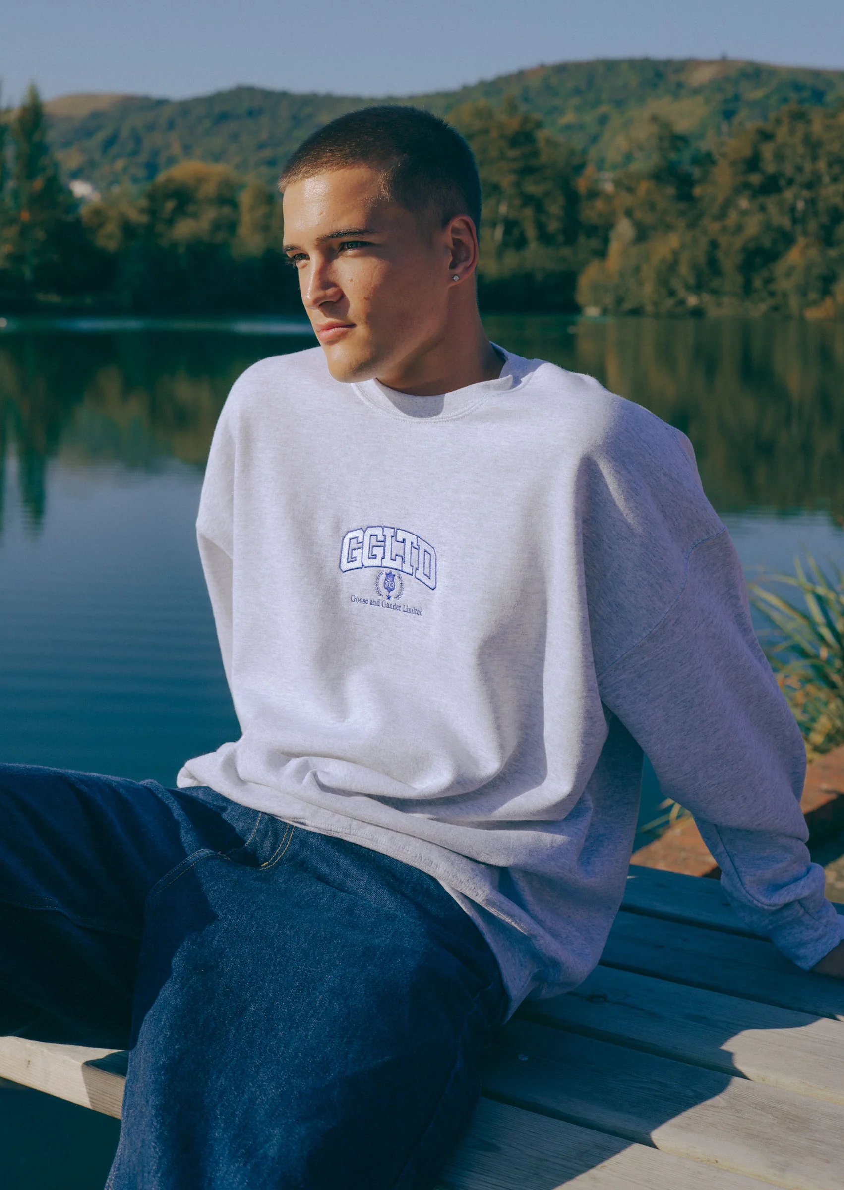 Varsity Sweatshirt - Ash Grey - Image 3