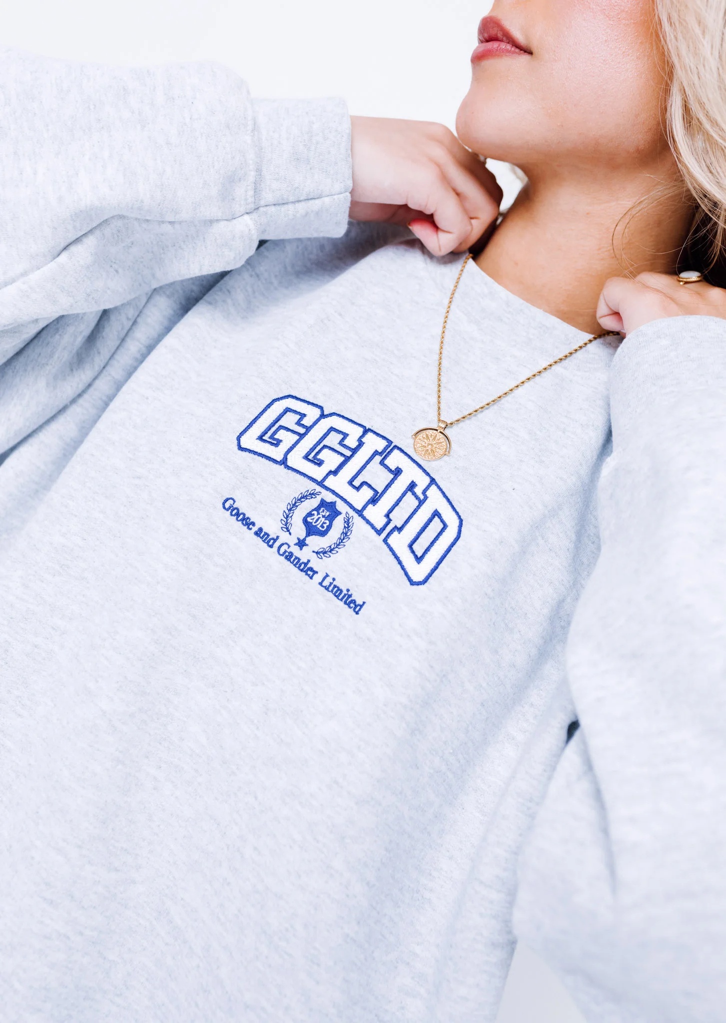 Varsity Sweatshirt - Ash Grey - Image 5