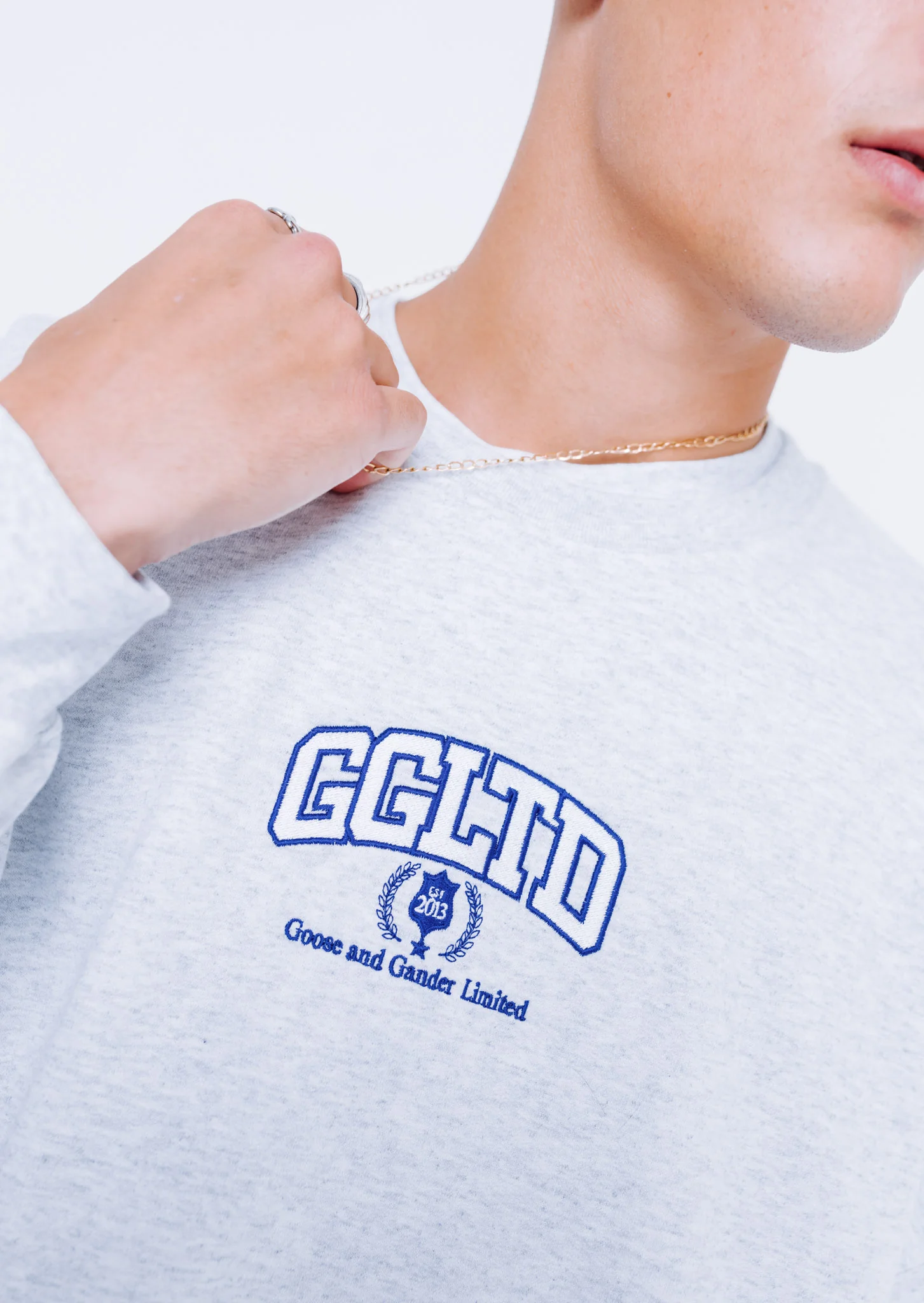 Varsity Sweatshirt - Ash Grey - Image 6