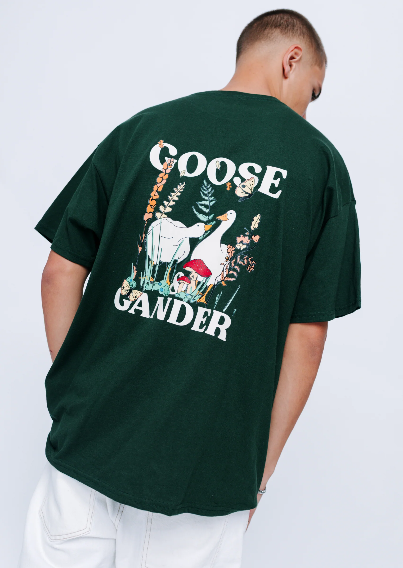 Woodland Goose Tee - Forest Green - Image 4