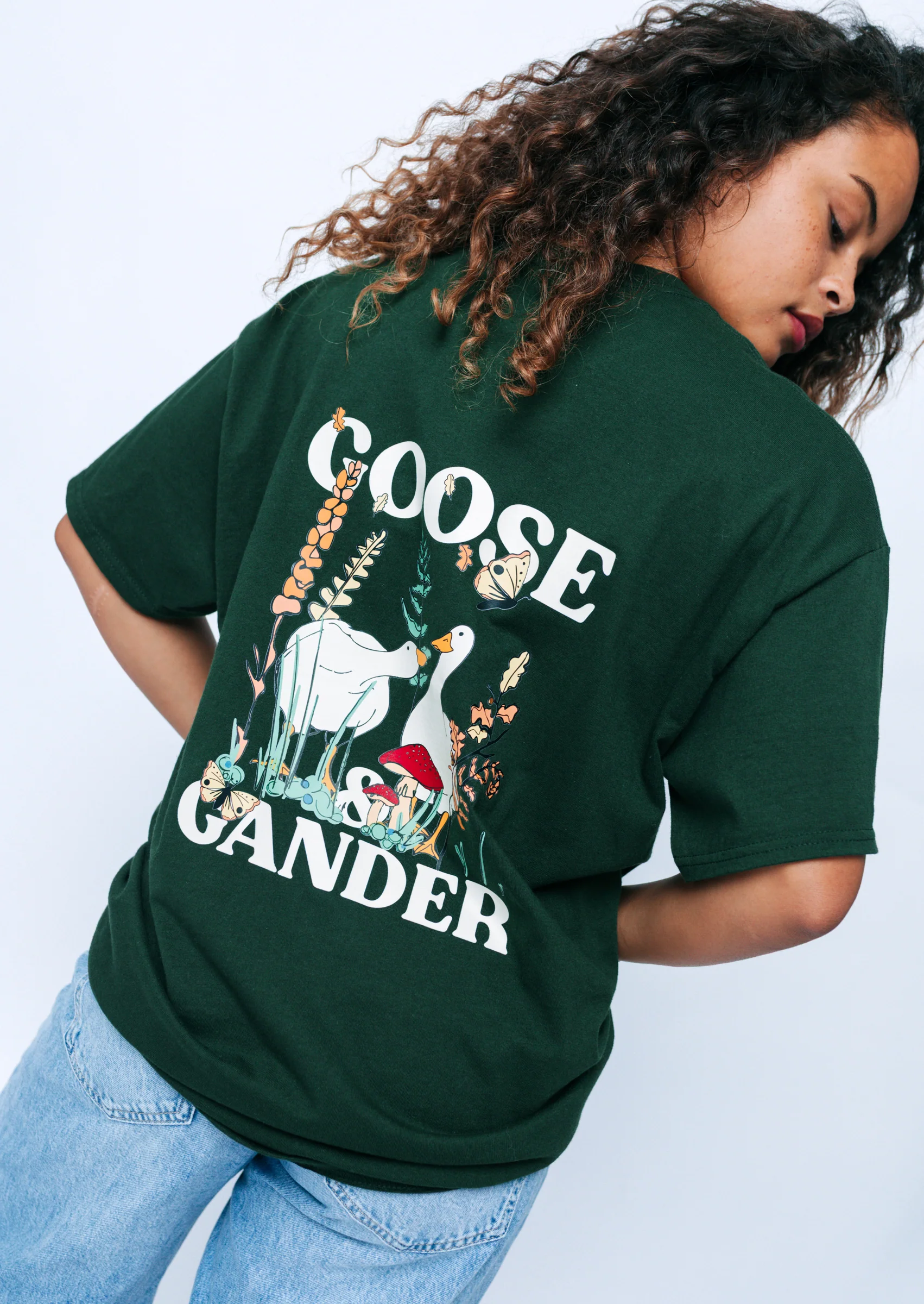 Woodland Goose Tee - Forest Green - Image 5