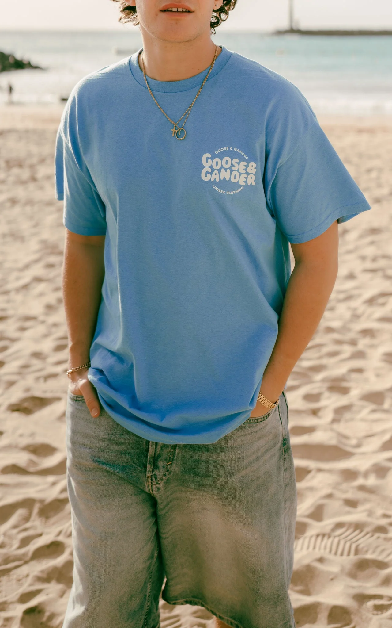 Azure Tee - Carolina Blue - Image 8