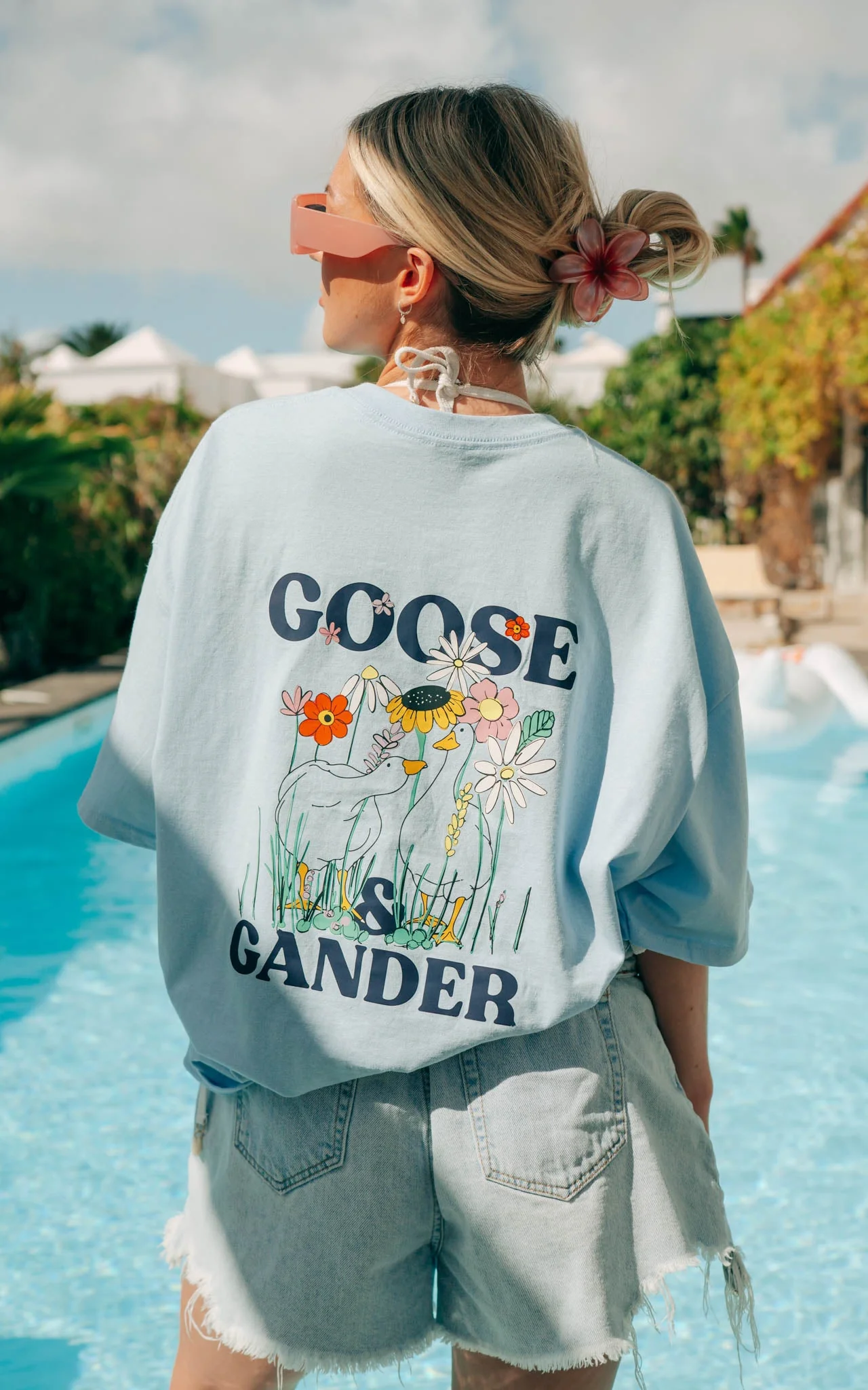 Wild Goose Tee - Baby Blue - Image 3