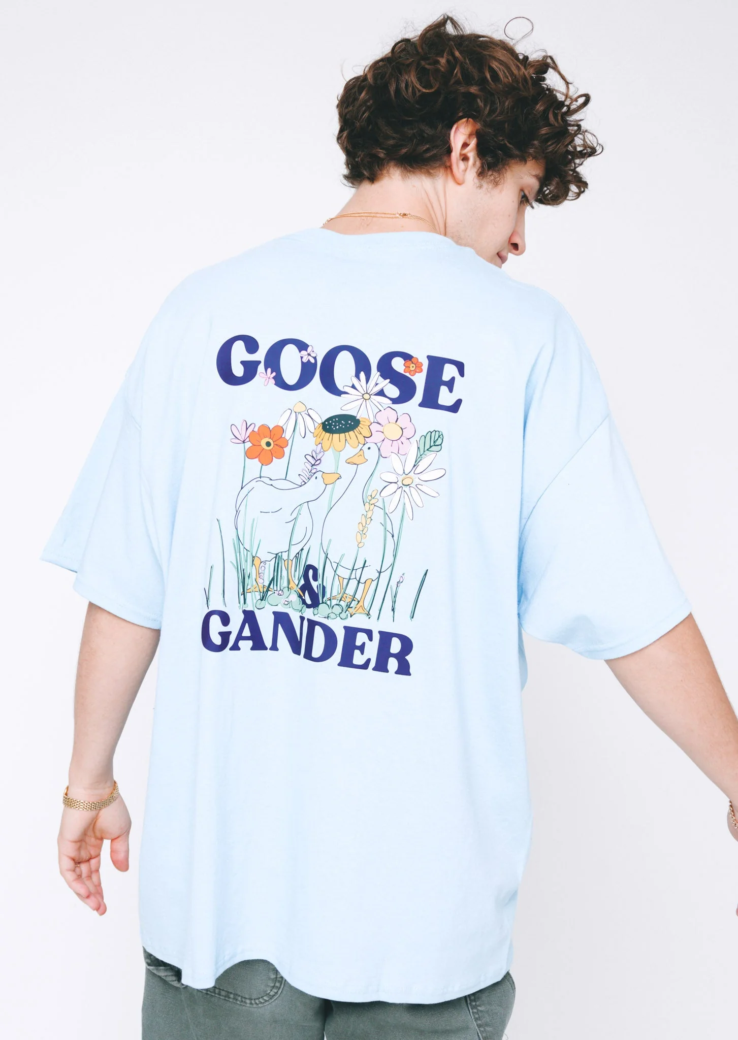 Wild Goose Tee - Baby Blue - Image 5