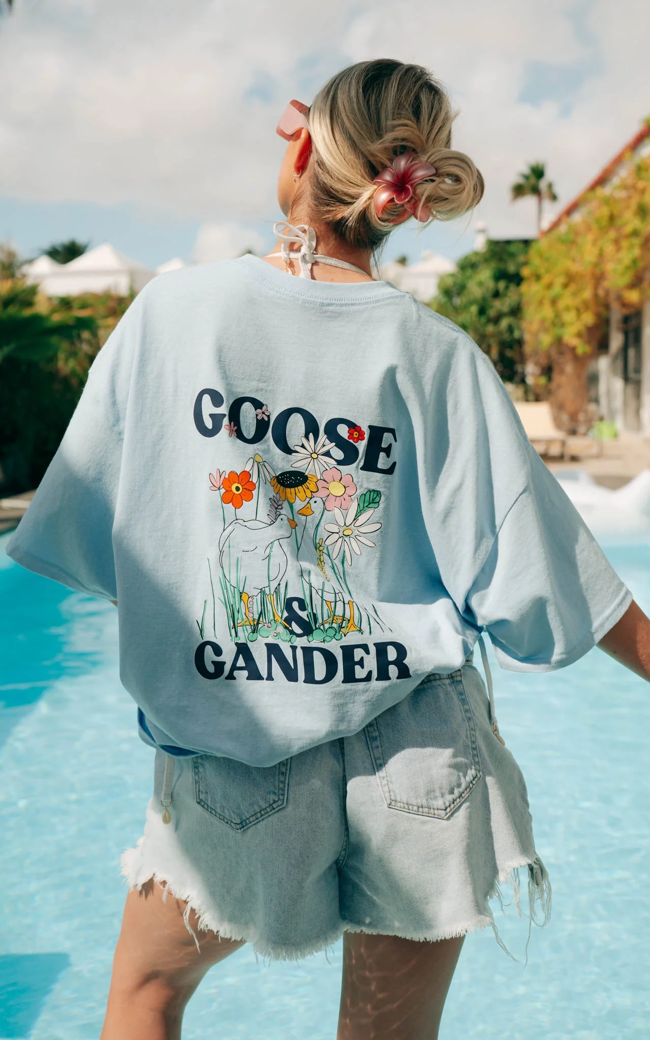 Wild Goose Tee - Baby Blue - Image 6