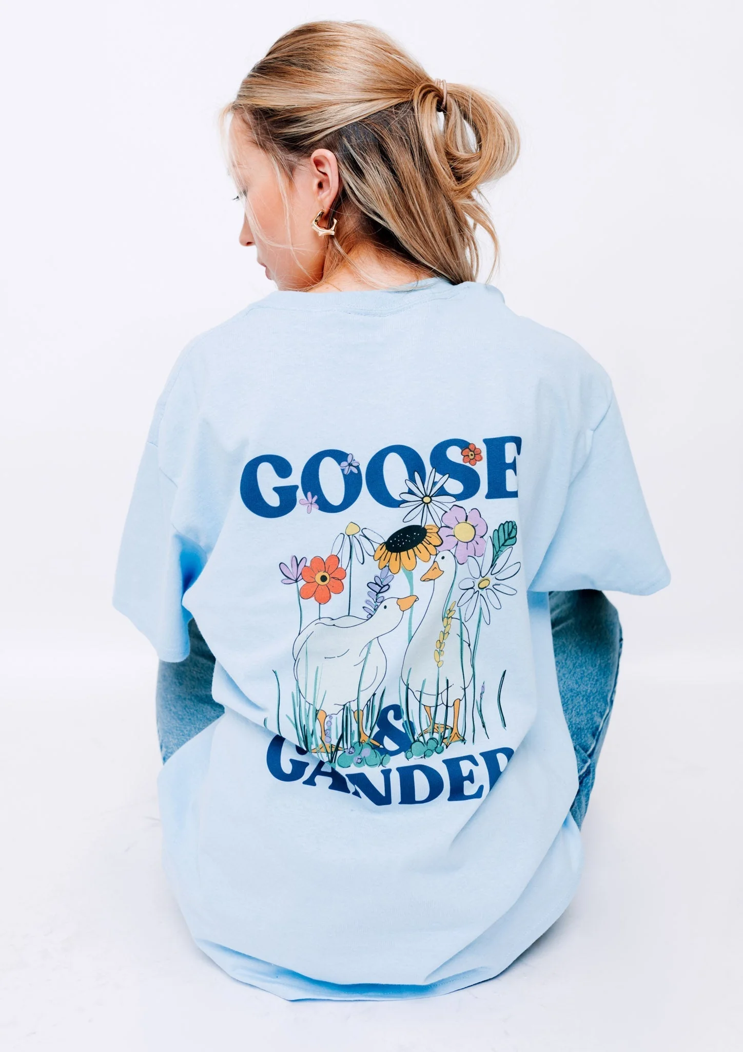 Wild Goose Tee - Baby Blue - Image 8