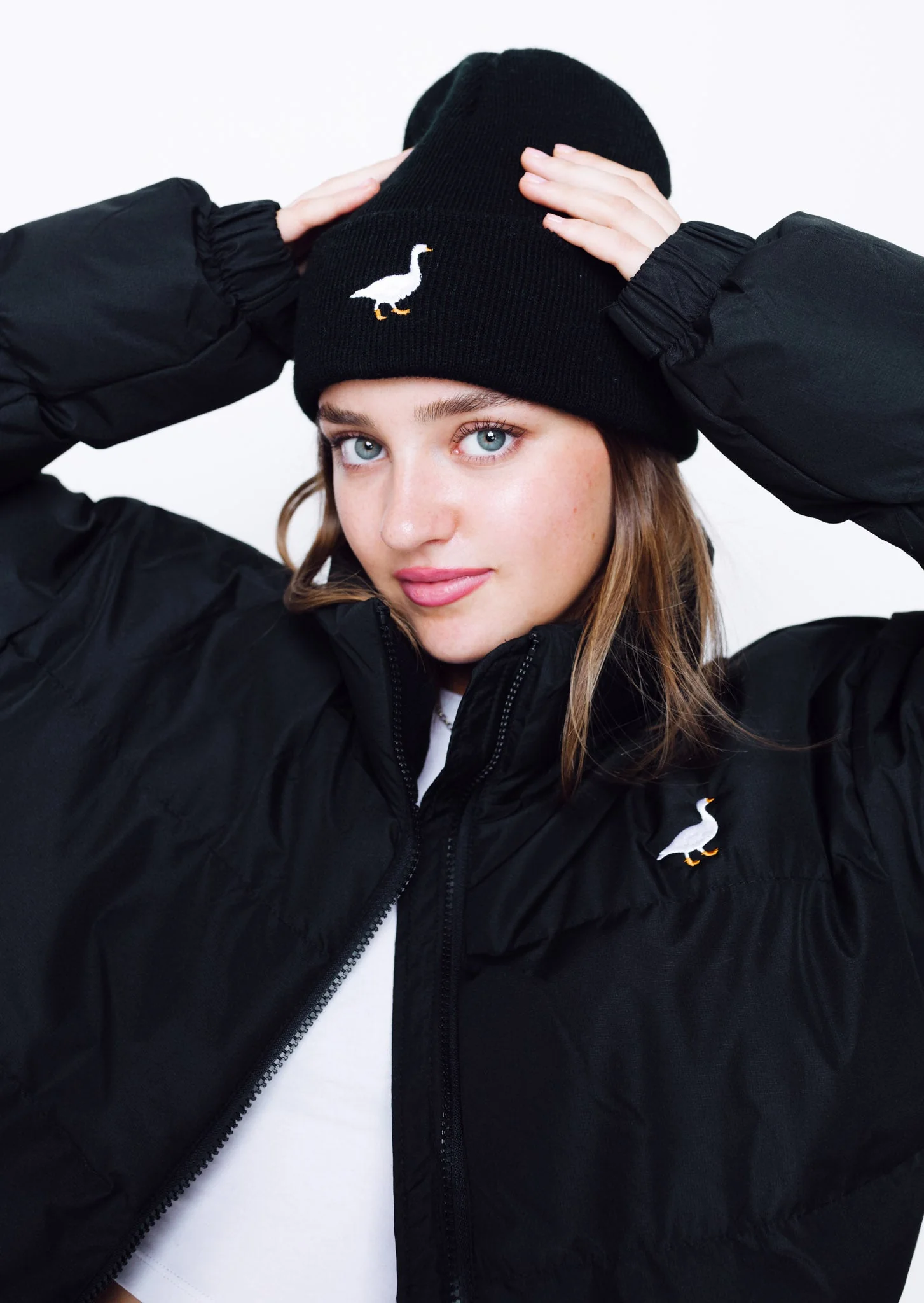 Goose Beanie - Black - Image 3