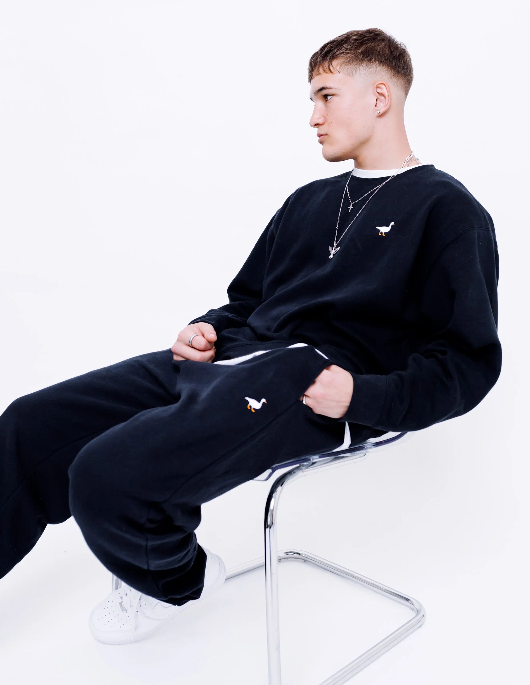 Premium Goose Sweatshirt - Black - Image 10