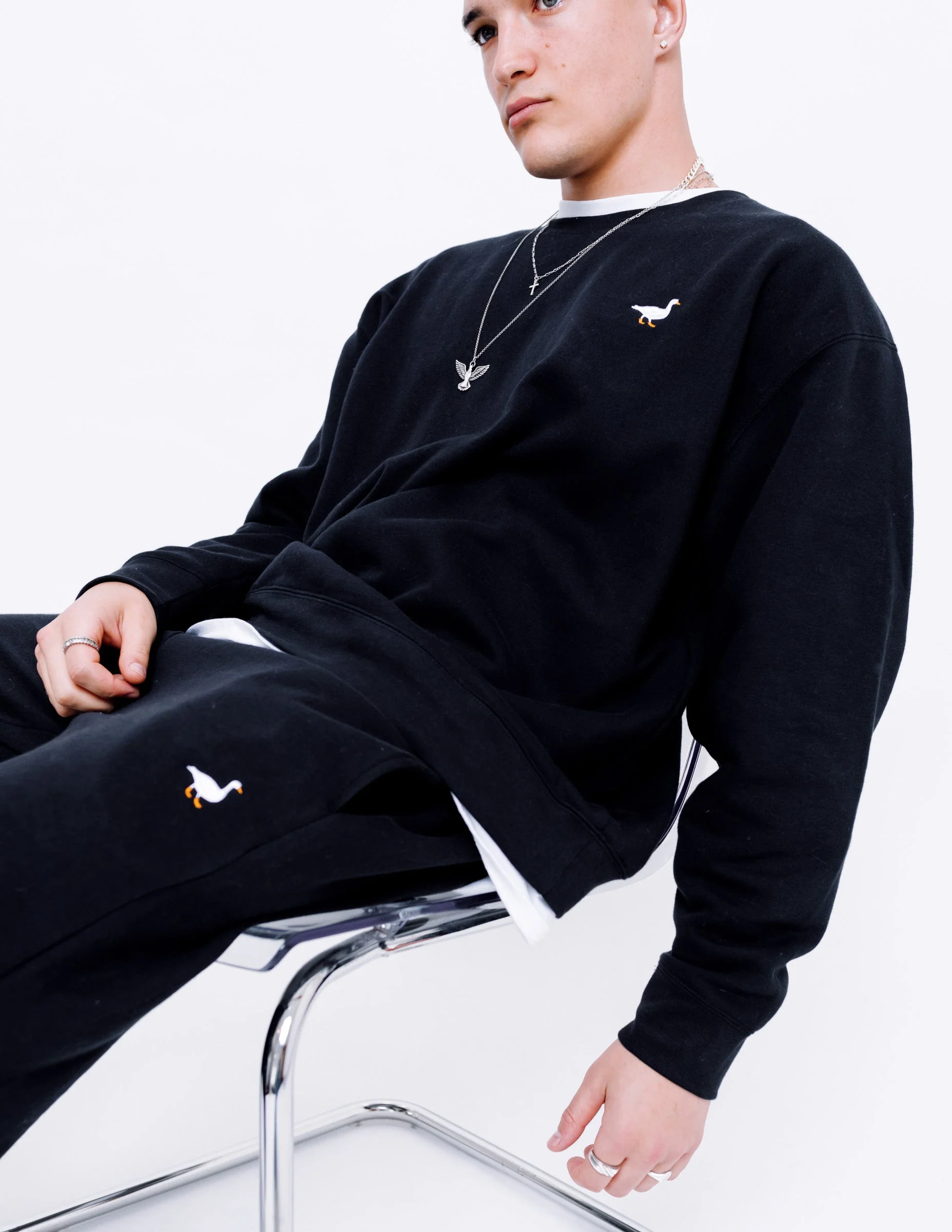 Premium Goose Sweatshirt - Black - Image 3