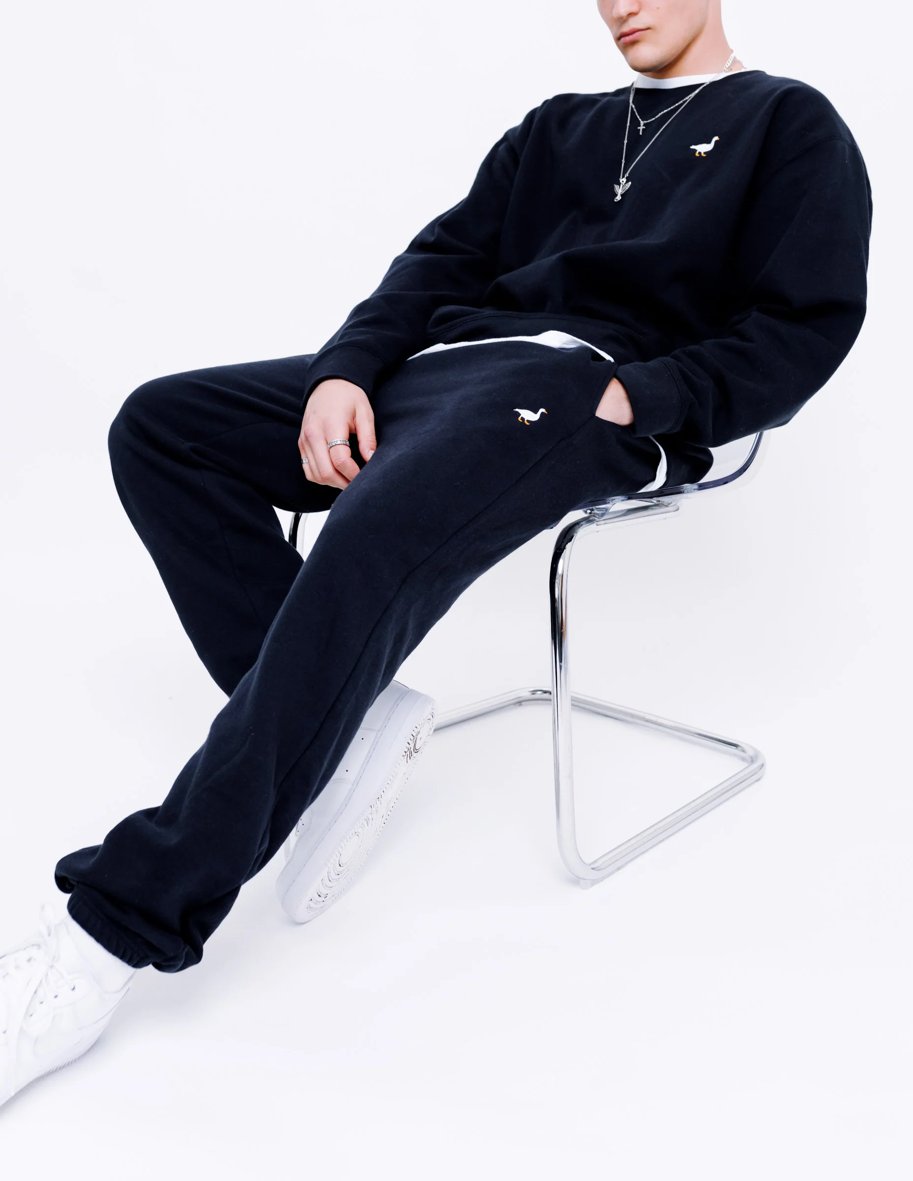 Premium Goose Sweatshirt - Black - Image 5