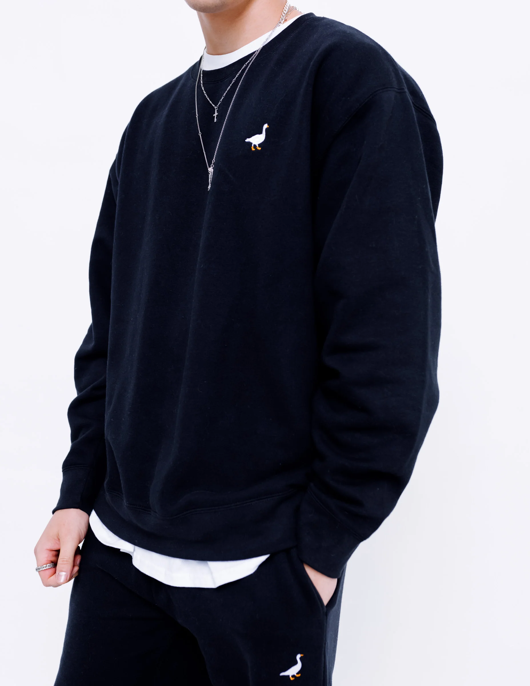 Premium Goose Sweatshirt - Black - Image 7