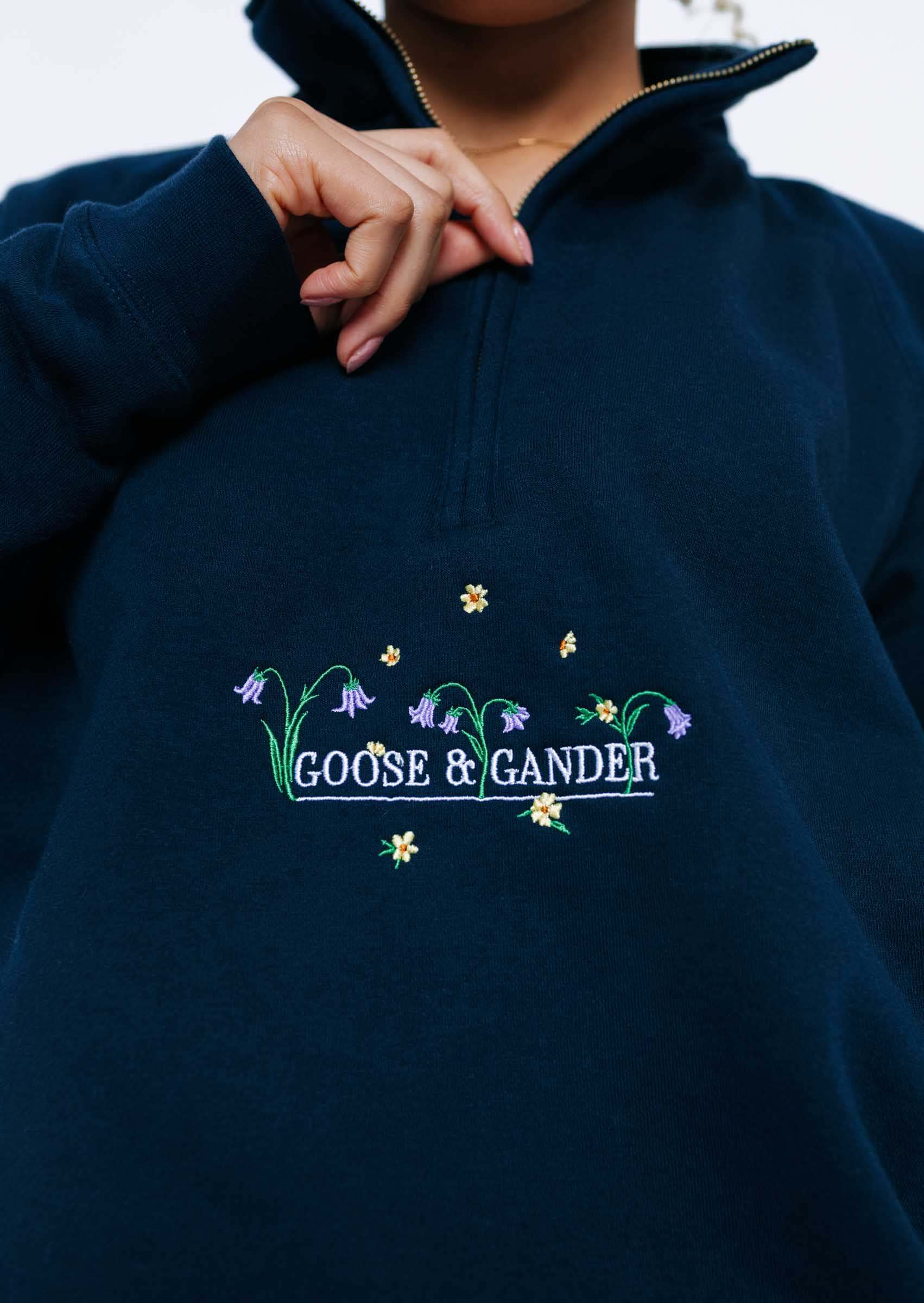 Bluebell 1/4 Zip Sweat - Navy - Image 10