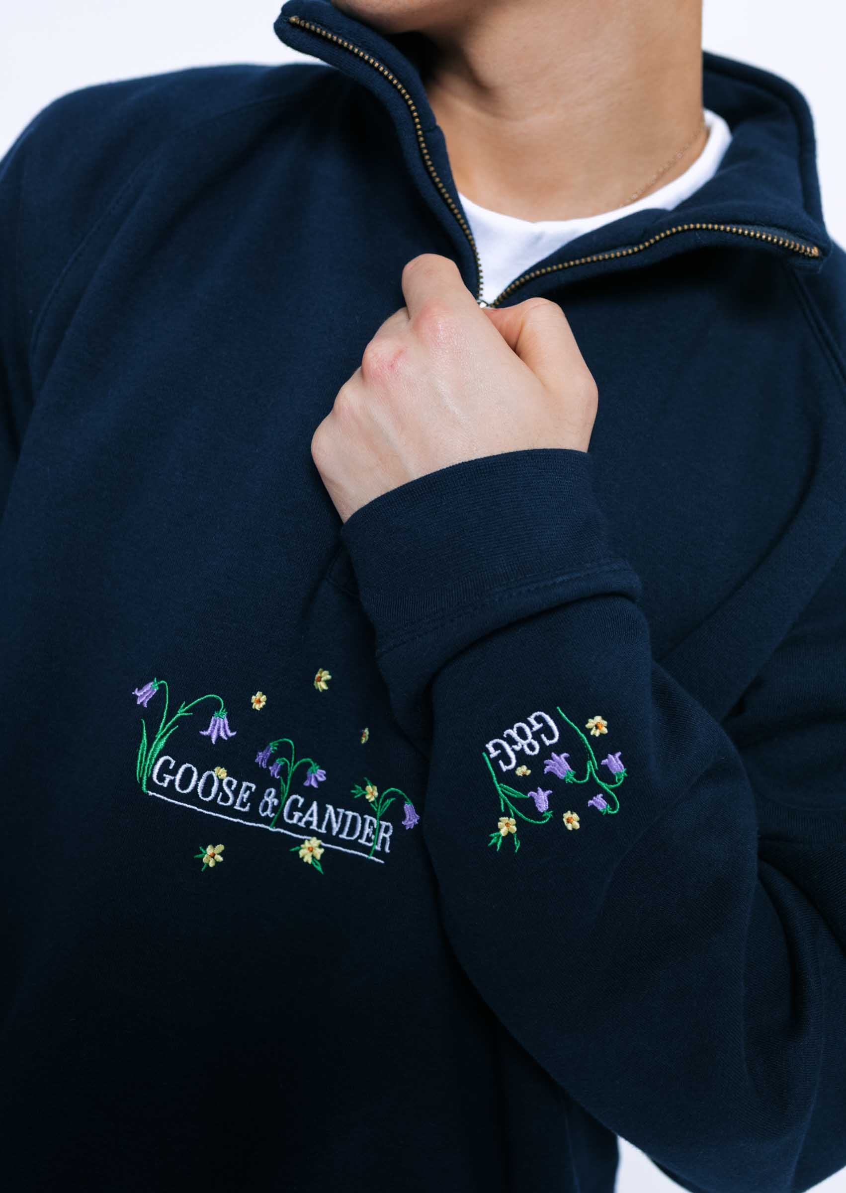 Bluebell 1/4 Zip Sweat - Navy - Image 14