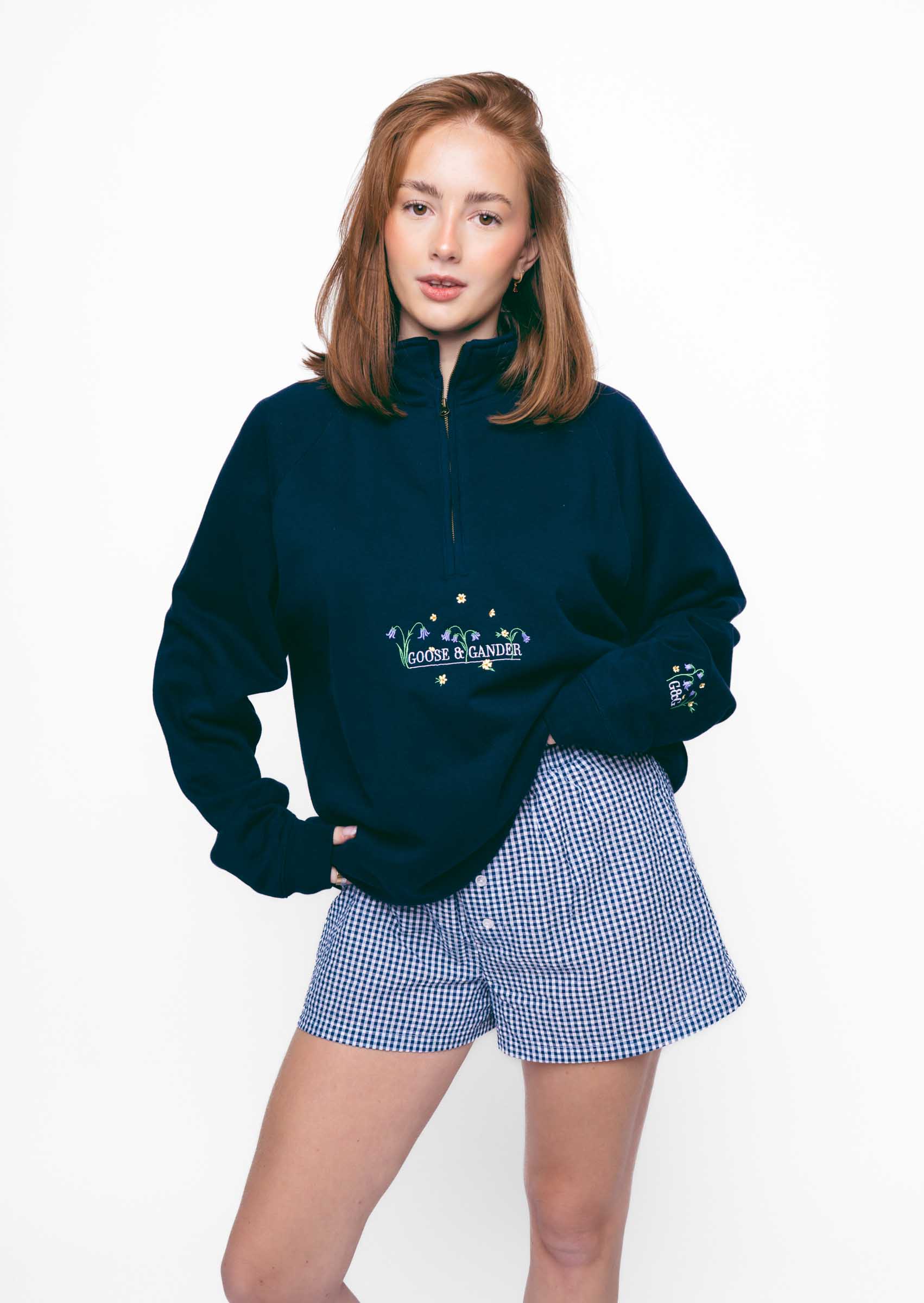 Bluebell 1/4 Zip Sweat - Navy - Image 8