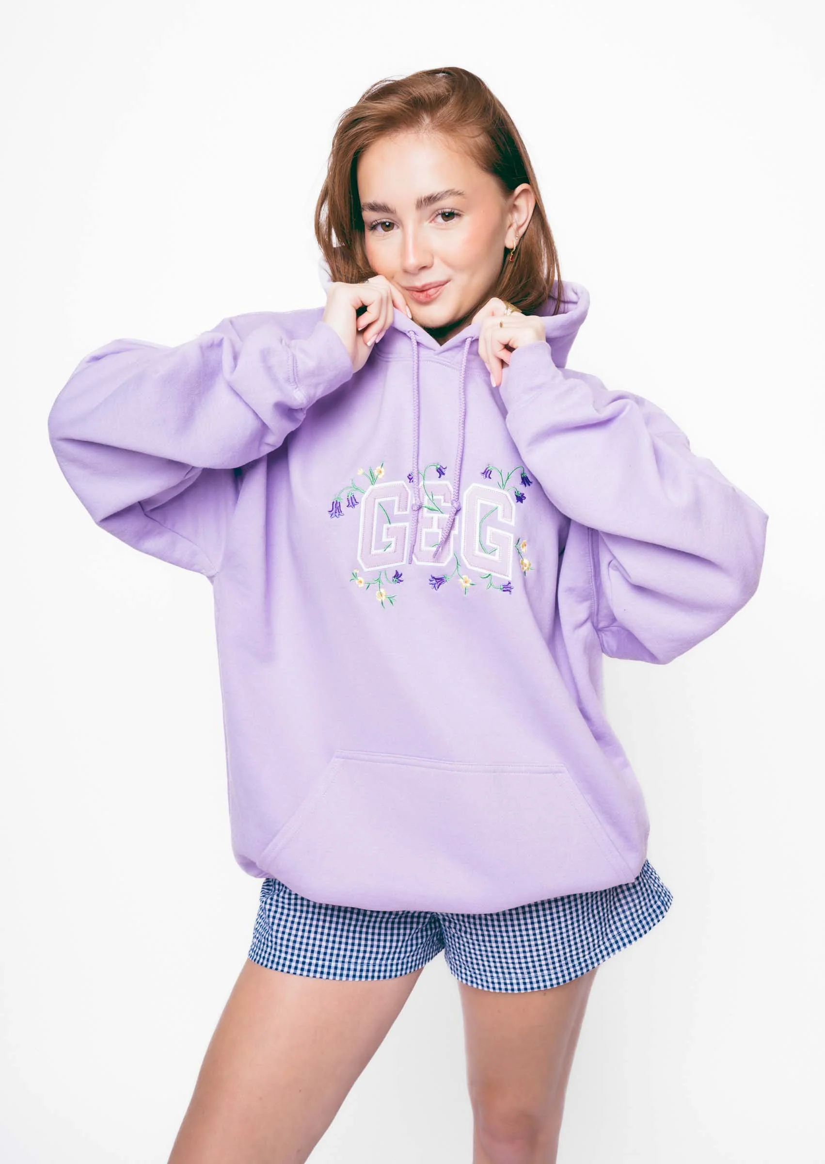 Bluebell Applique Hoodie - Orchid - Image 3