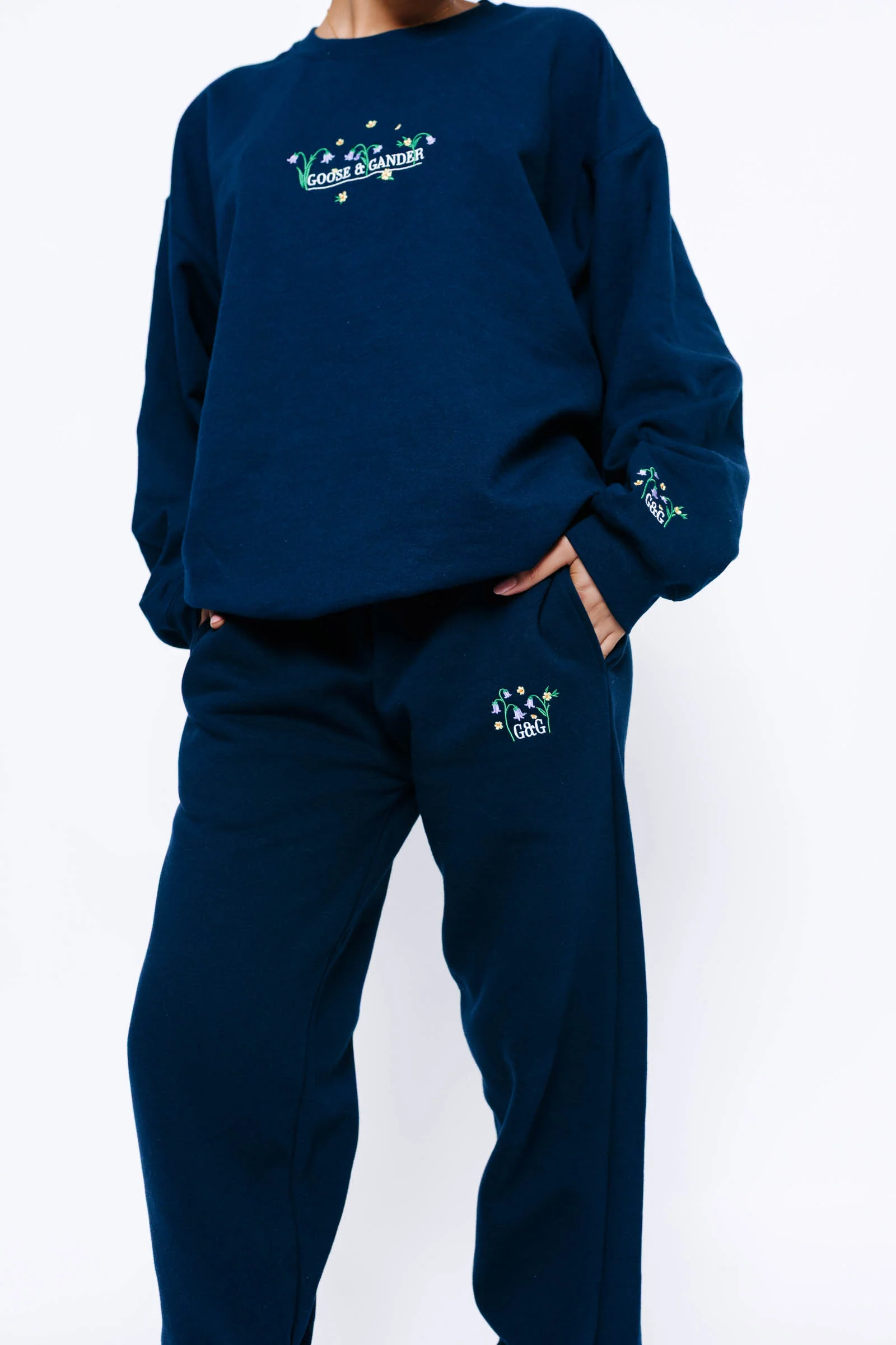 Bluebell Cuffed Joggers - Navy - Image 10