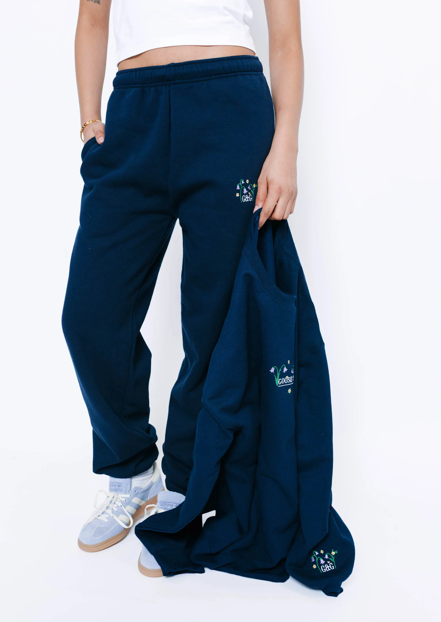 Bluebell Cuffed Joggers - Navy - Image 5