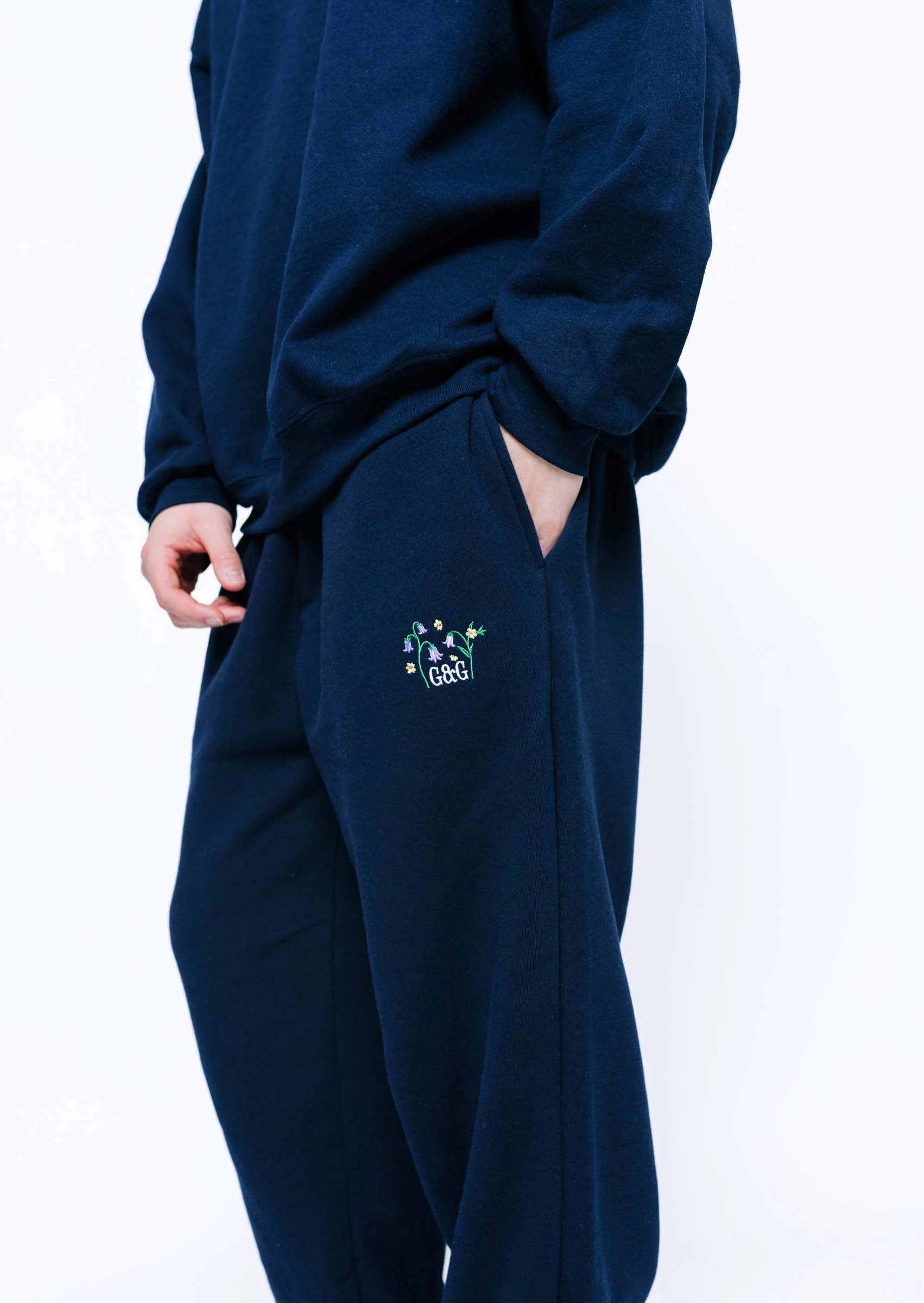 Bluebell Cuffed Joggers - Navy - Image 9