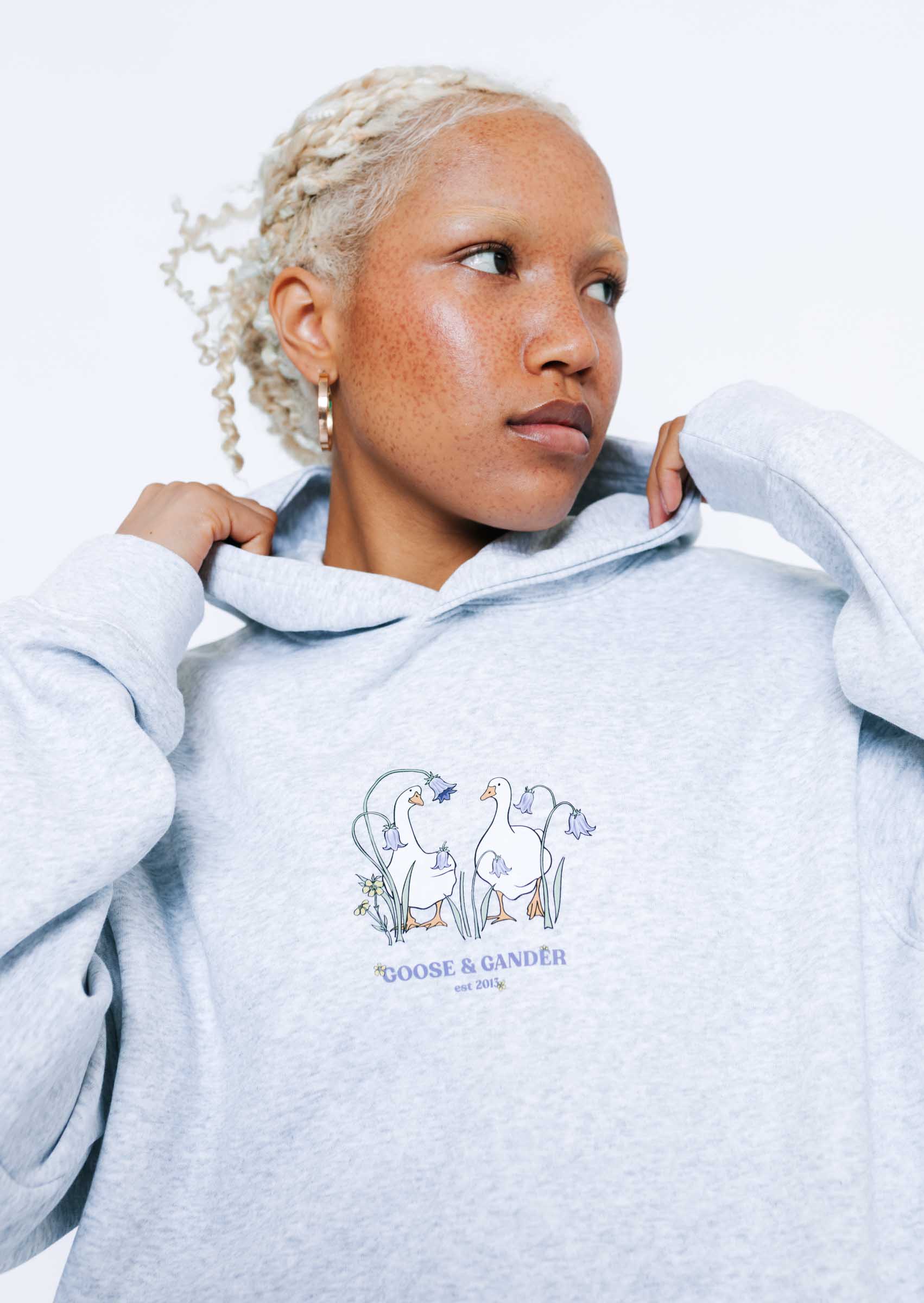 Bluebell Hoodie - Ash Grey - Image 7