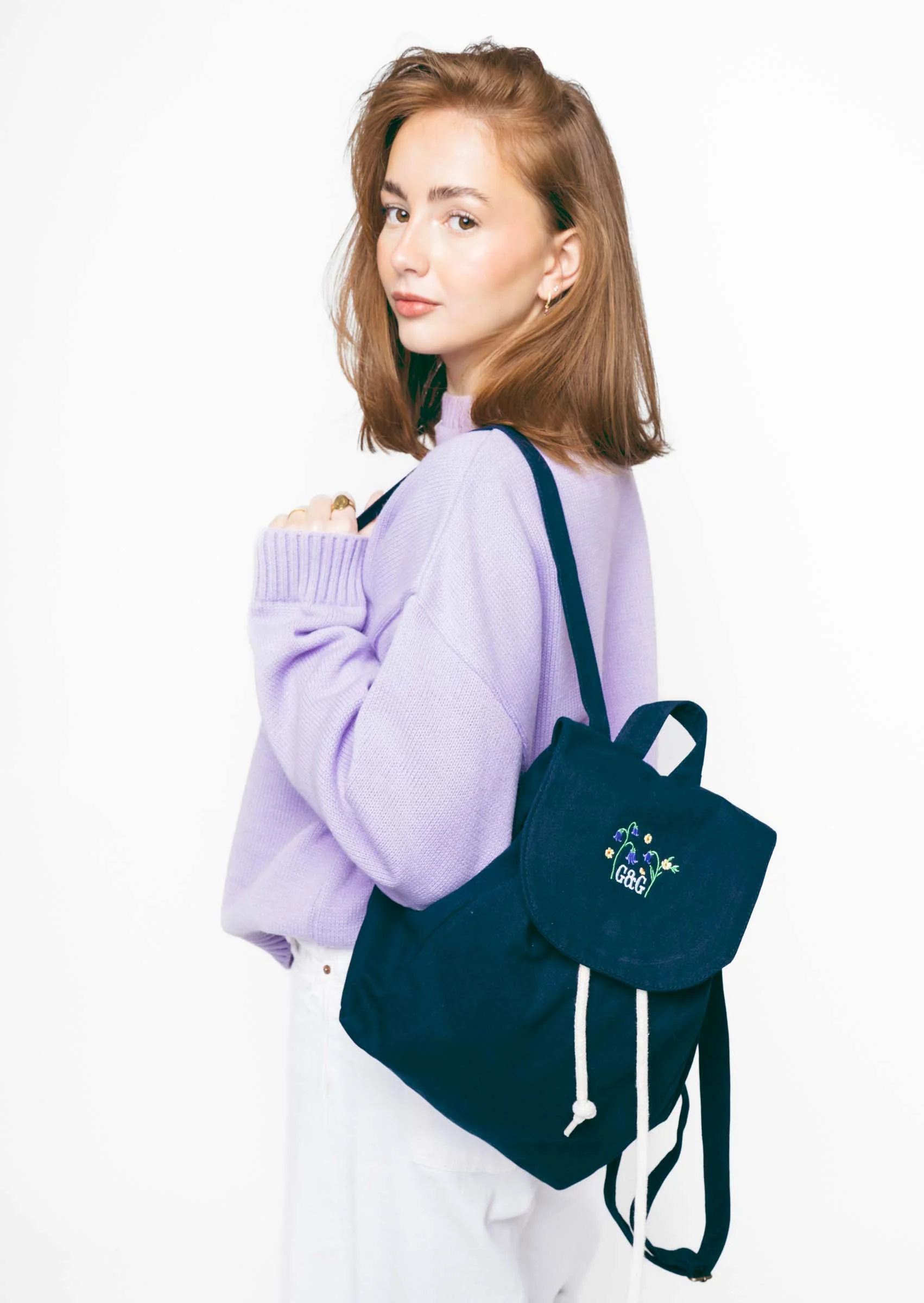 Bluebell Mini Rucksack - Navy - Image 5
