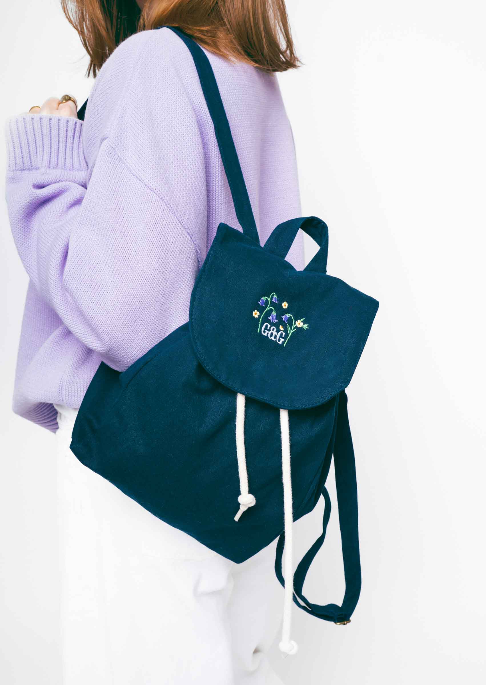 Bluebell Mini Rucksack - Navy - Image 6