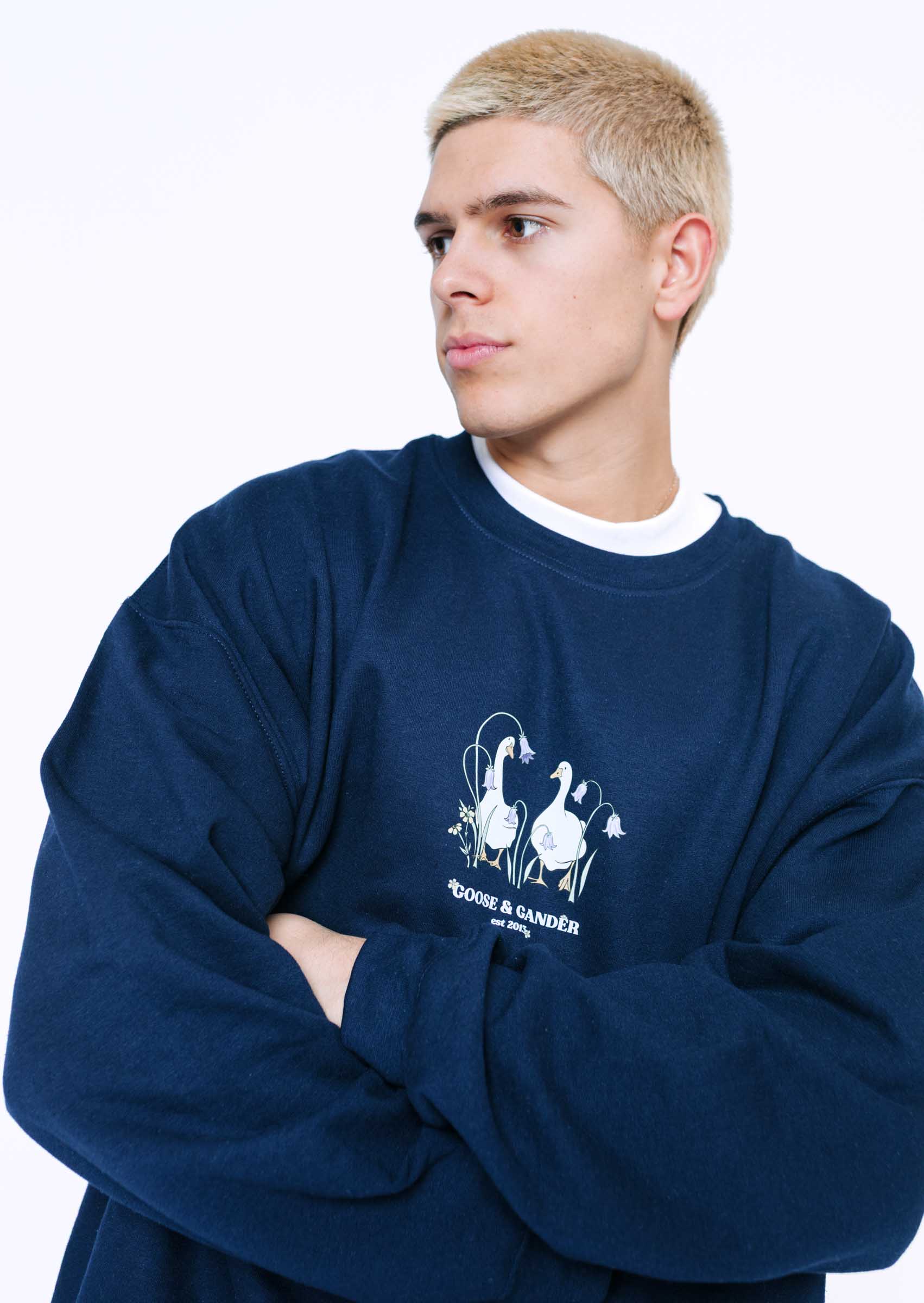 Bluebell Printed Sweatshirt - Navy - Image 4