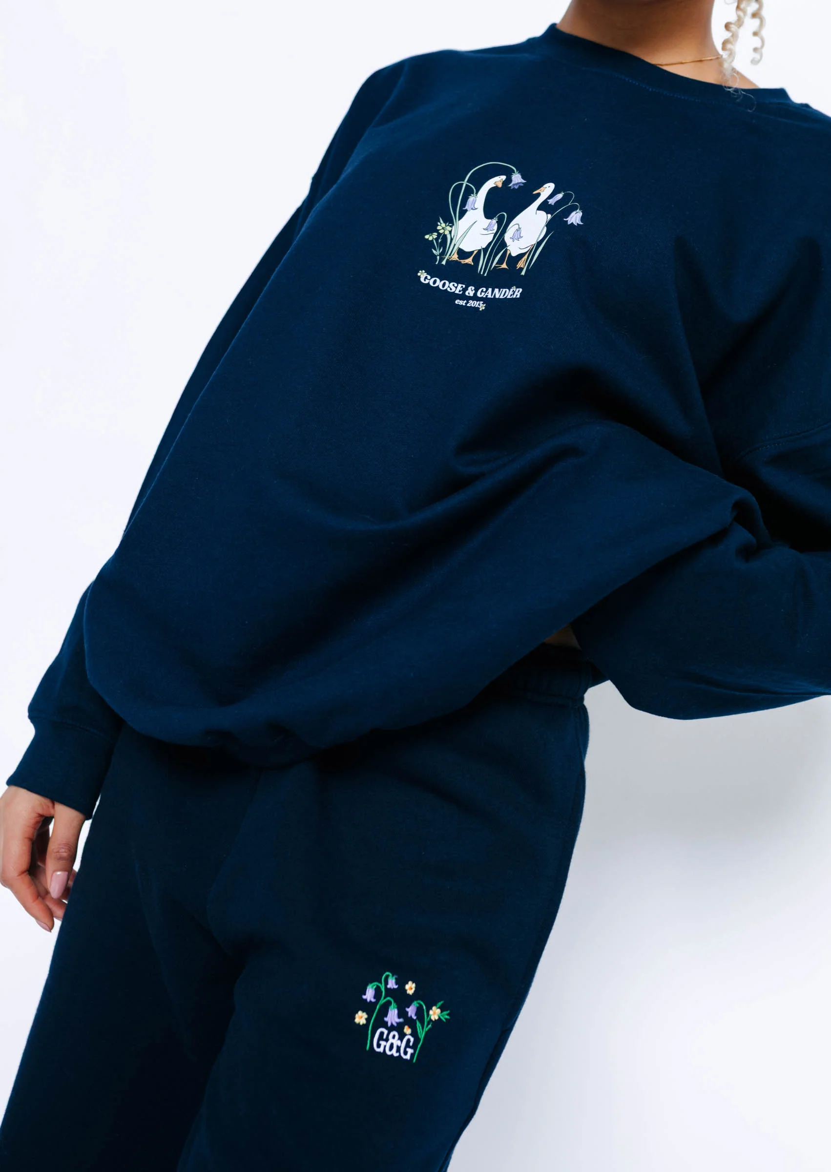 Bluebell Printed Sweatshirt - Navy - Image 7