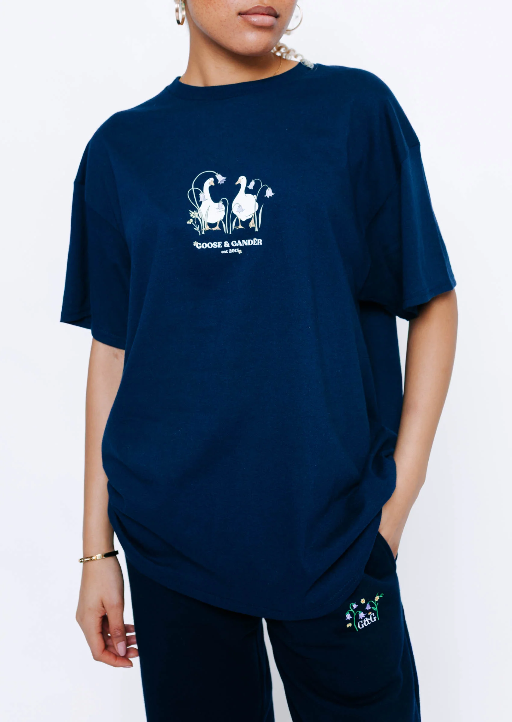 Bluebell Tee - Navy - Image 7