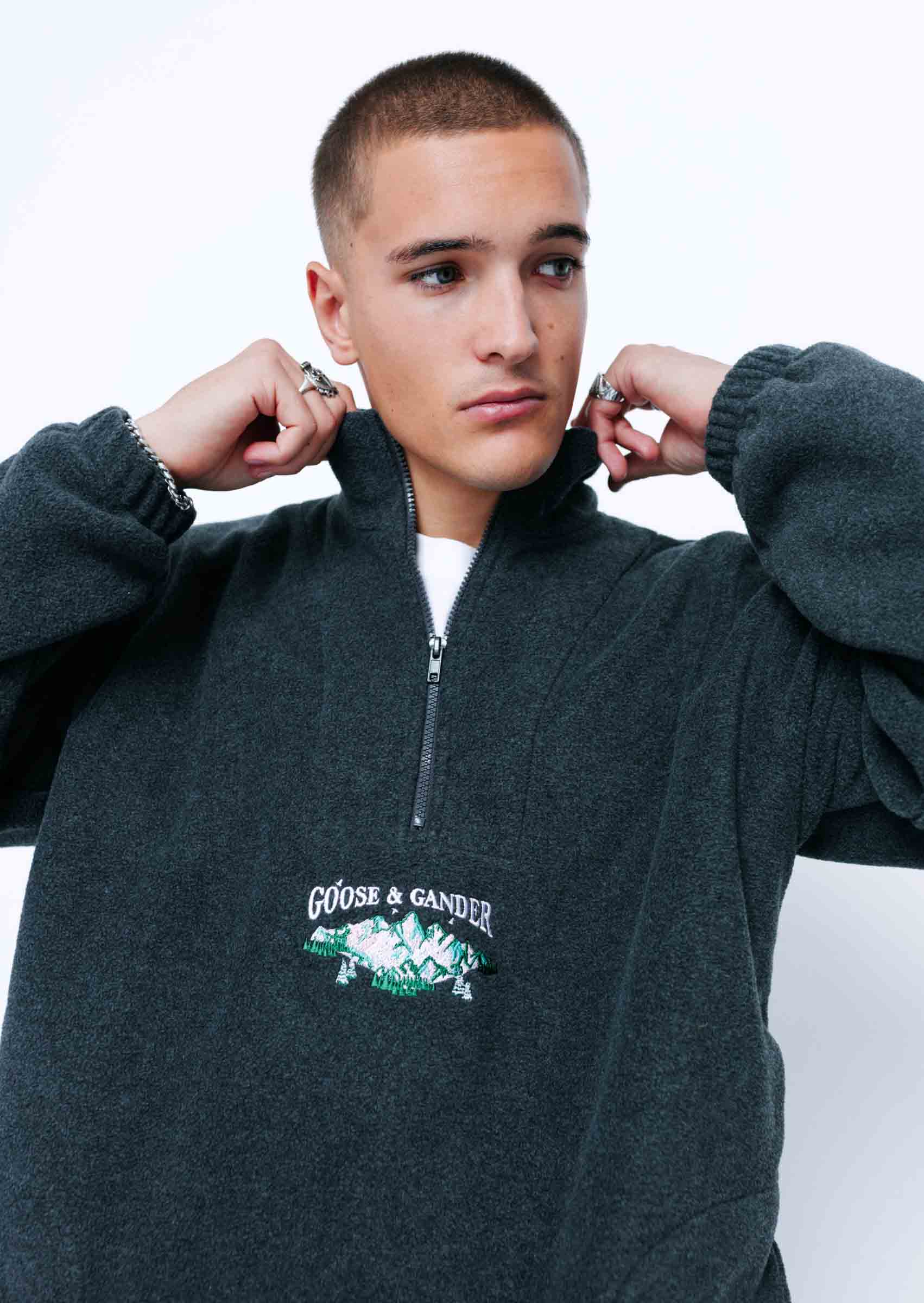 Mountain 1/4 Zip Fleece - Charcoal - Image 16