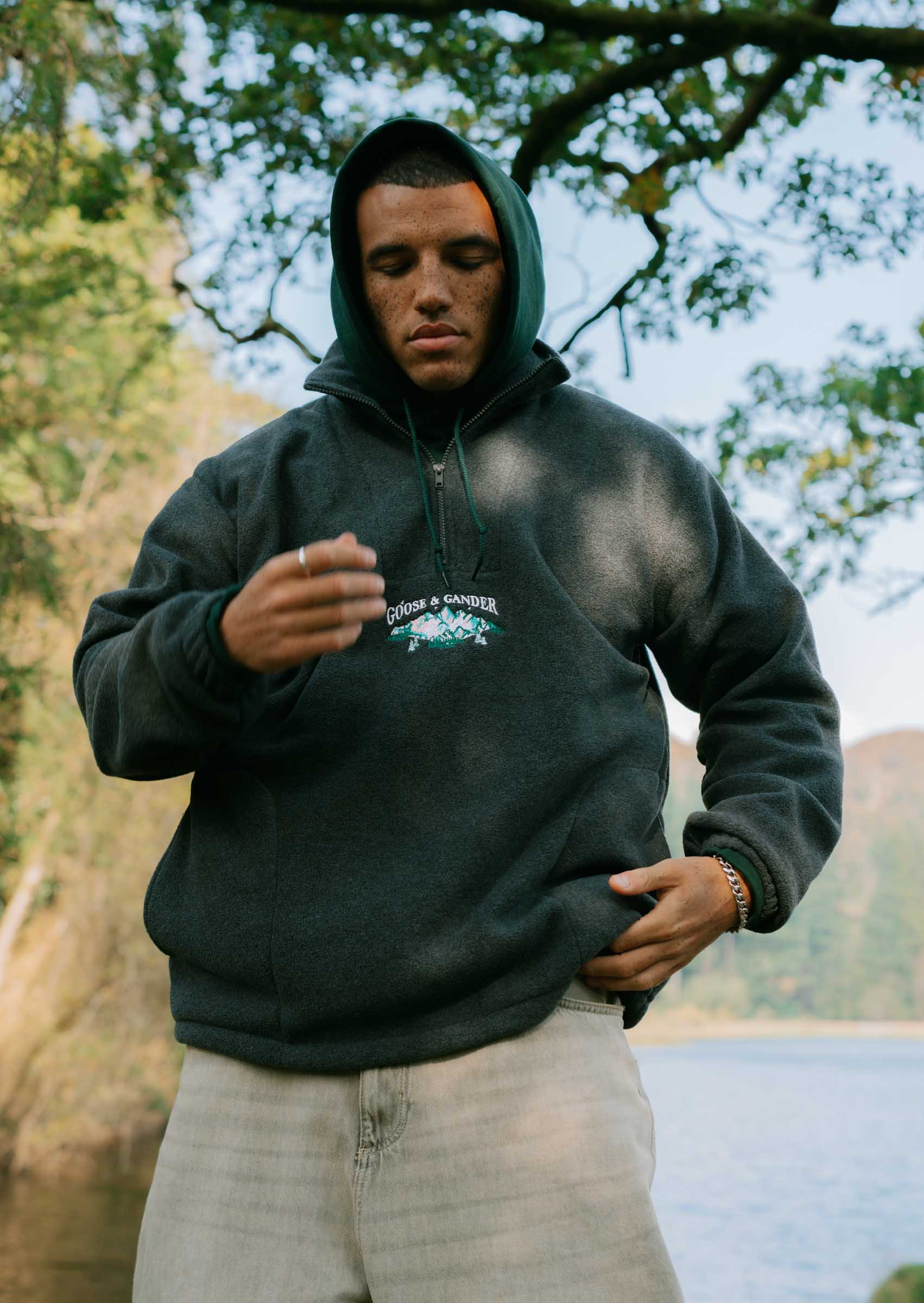 Mountain 1/4 Zip Fleece - Charcoal - Image 7