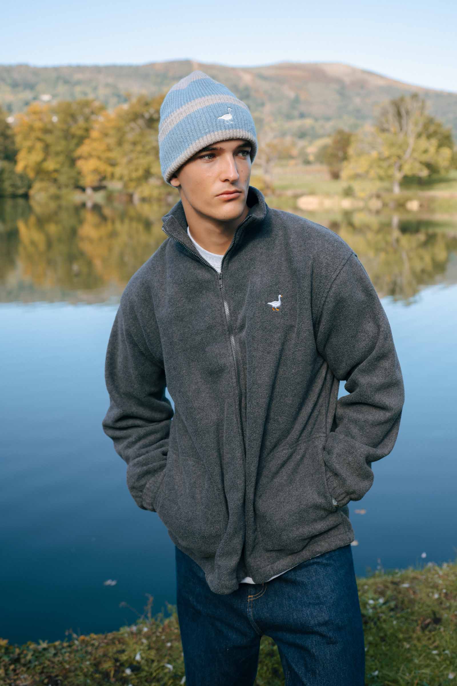 Goose Full Zip Fleece - Charcoal - Image 3